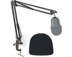Mini Boom Arm Mic Stand met Pop Filter, Verstelbare Ophangboom Schaararm Stand met Pop Filter voor Razer Seiren Mini USB Streaming Microfoon van SUNMON