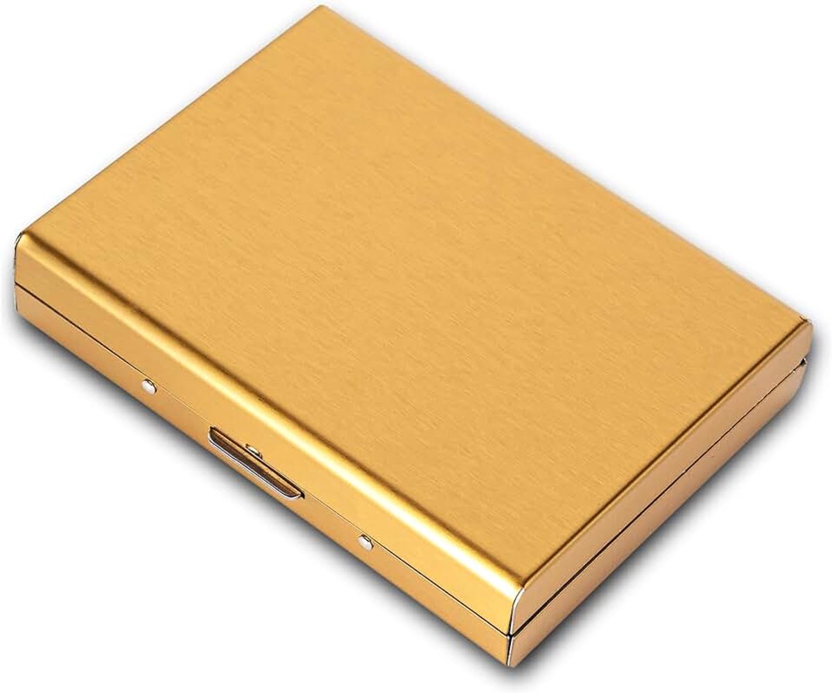Bankkaart, visitekaartjeshouder, aluminiumlegering creditcardhoes, creditcard, visitekaartje portemonnee, mannen visitekaarthouders, goud