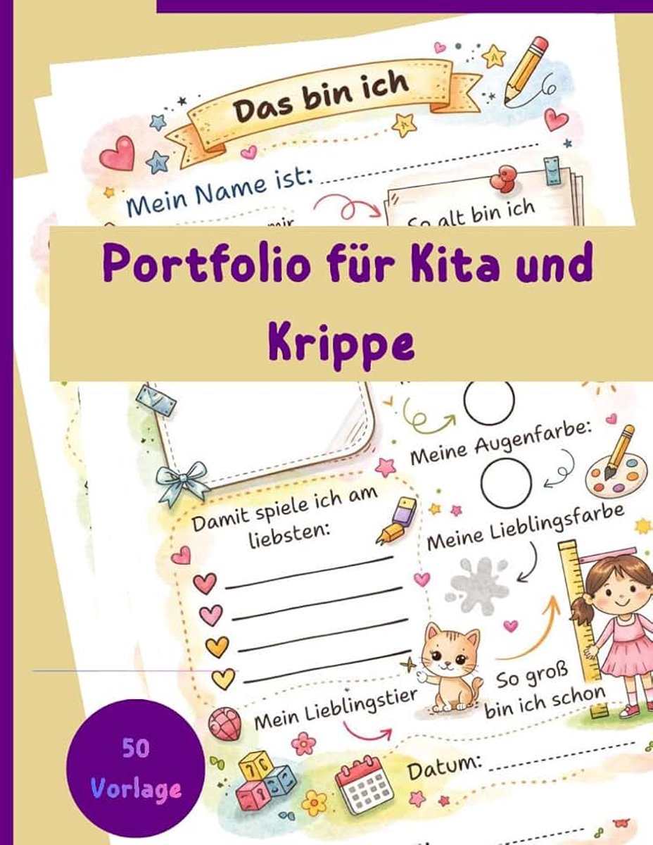 Für kita und Krippe: Meine Kindergartenzeit liebevoll festhalten || A4 Vorlagen