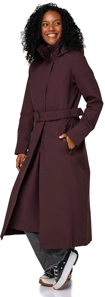 Happy Rainy Days Lange Regenjas Dames Montreal Burgandy