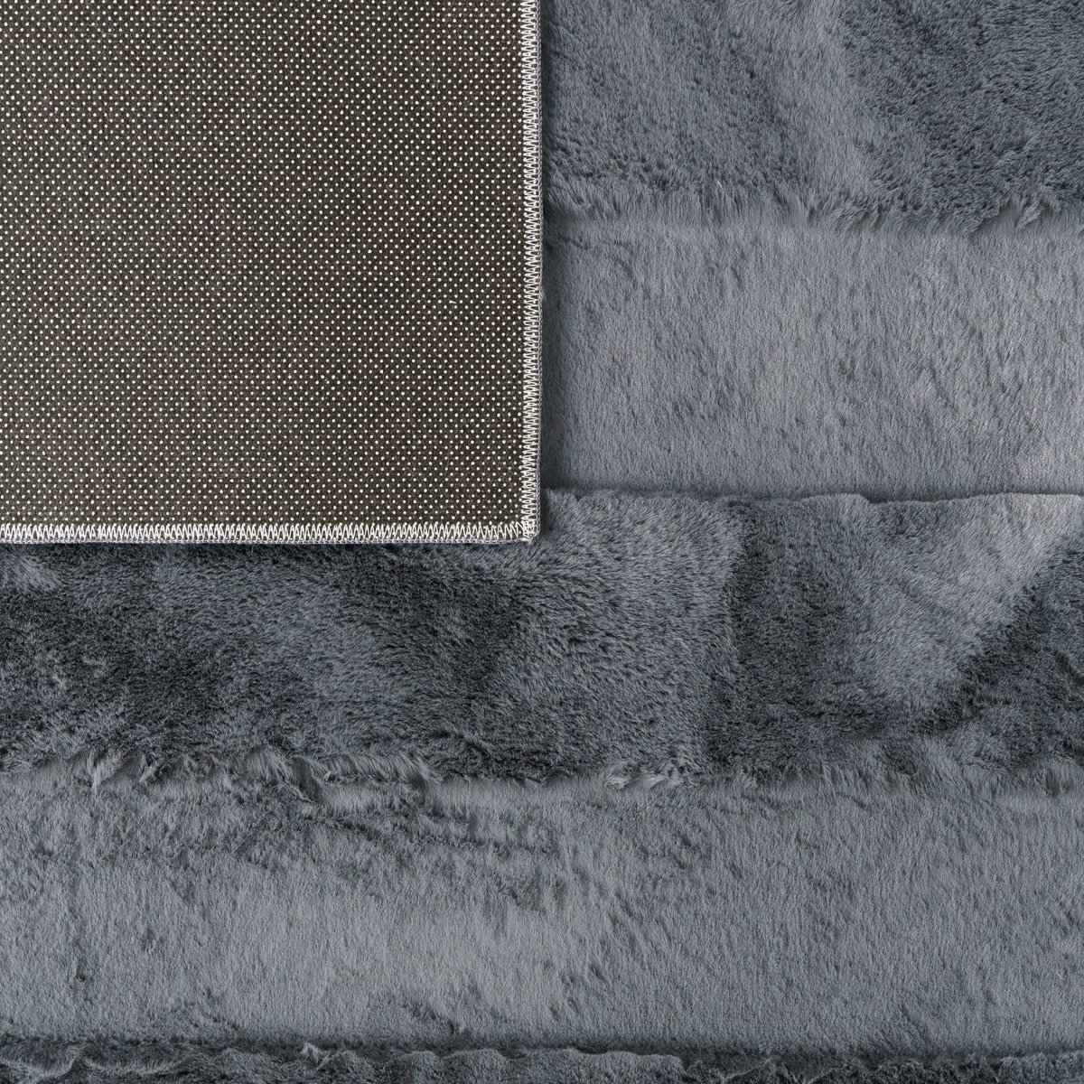 Home Hoogpolig Tapjit Shaggy Woonkamer Ruitjes Geometrisch Scandi, Kleur:Grijs Antraciet, Maat:160x220 cm