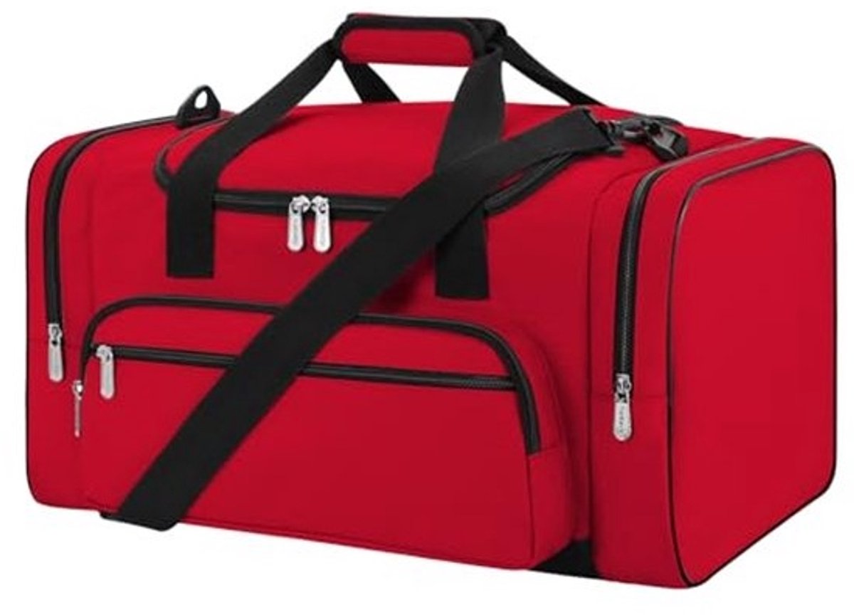 Sporttas met Schouderriem - Weekendtas voor Heren en Dames - Rood - 40L