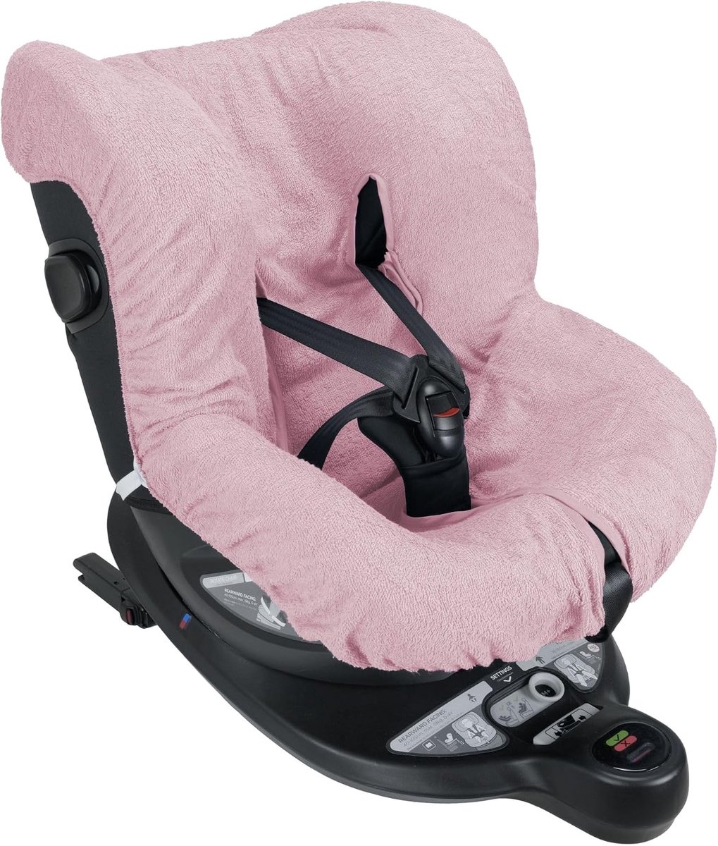 Universele hoes voor autostoel 0/18 van 100% katoen Roze.