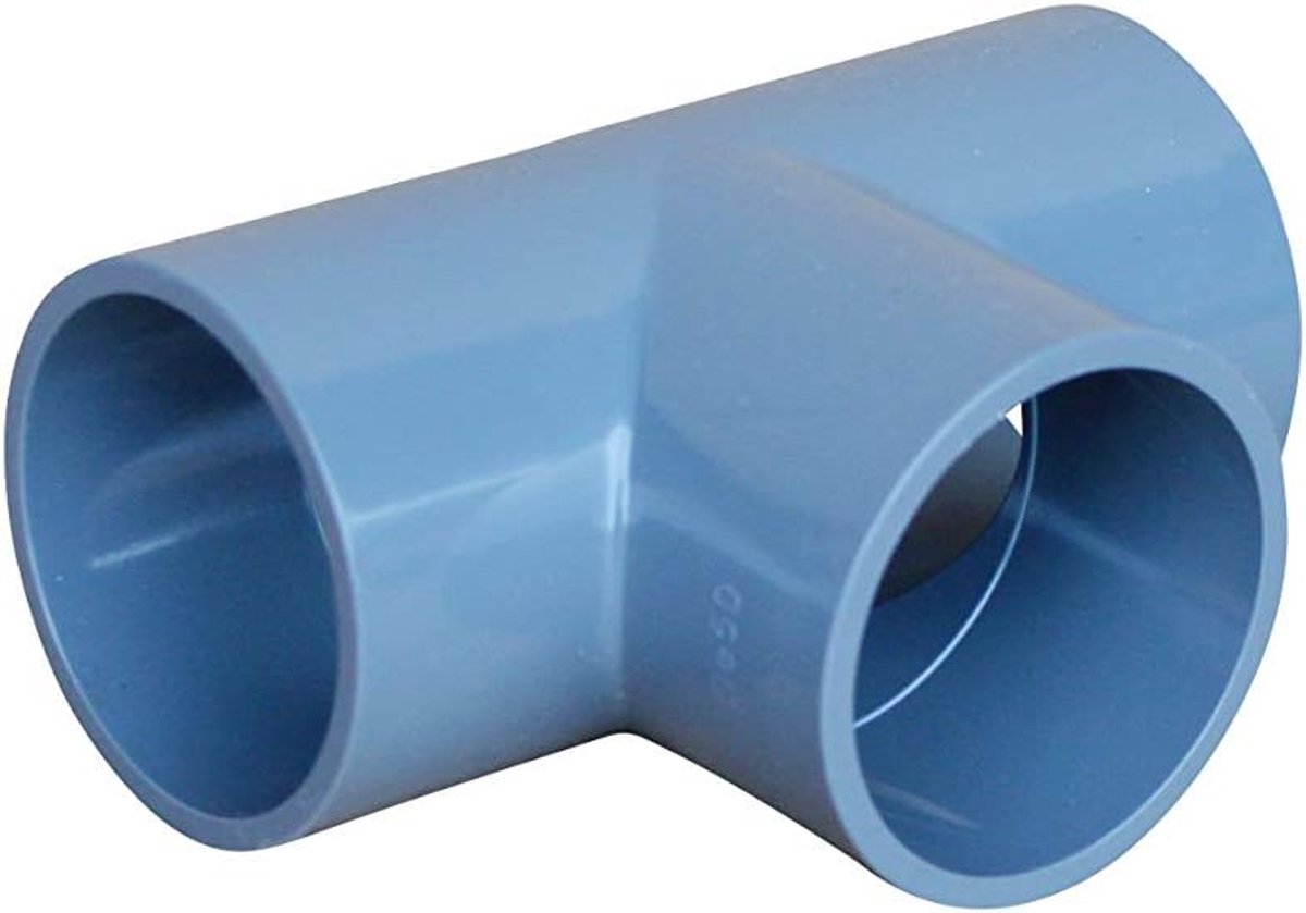 Altone Set van 6 stuks PVC T-stuk 50 mm kleefmof