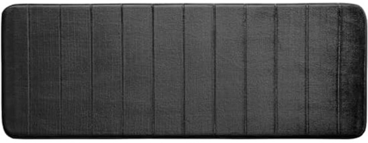 Antislip Badmat van Traagschuim - Waterabsorberende Douchemat - 45 x 120 cm - Zwart