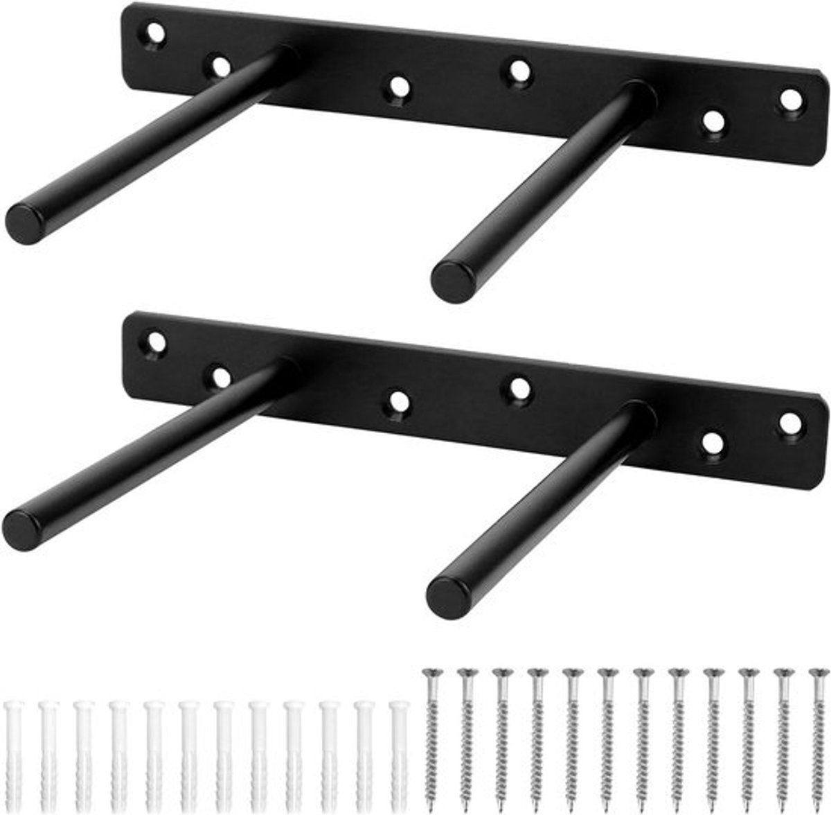 Dailygoods - 2 Stuks Onzichtbare Plankbeugels - 150mm - Voor Wanddecoratie