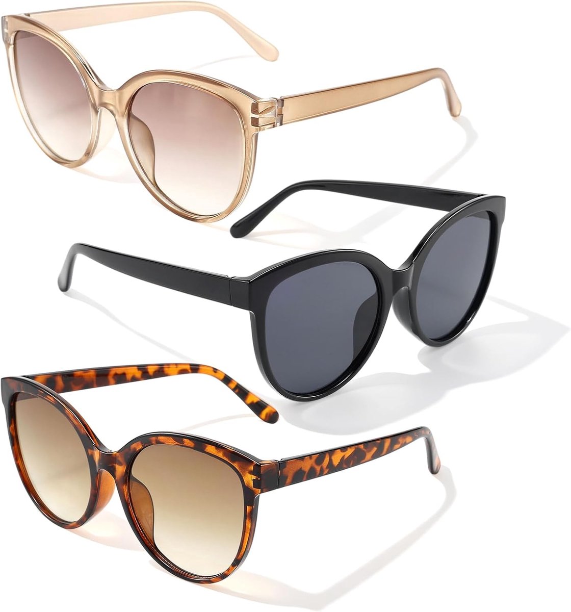 Zonnebrillen voor dames, UV400, retro chique zonnebril voor dames, kattenoog, elegante zonnebril voor autorijden, reizen, strand, zomer, dagelijks gebruik