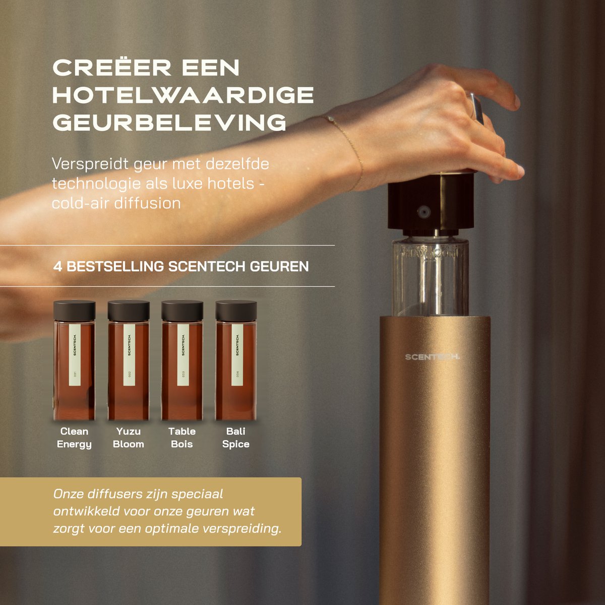 Scentech Starter Kit Pro - Smart Aroma Diffuser Pro + 4 Geuren - Clean Energy, Yuzu Bloom, Table Bois & Bali Spice - Aroma Diffuser Set — cadeau in Wonen & Interieur - foto 7