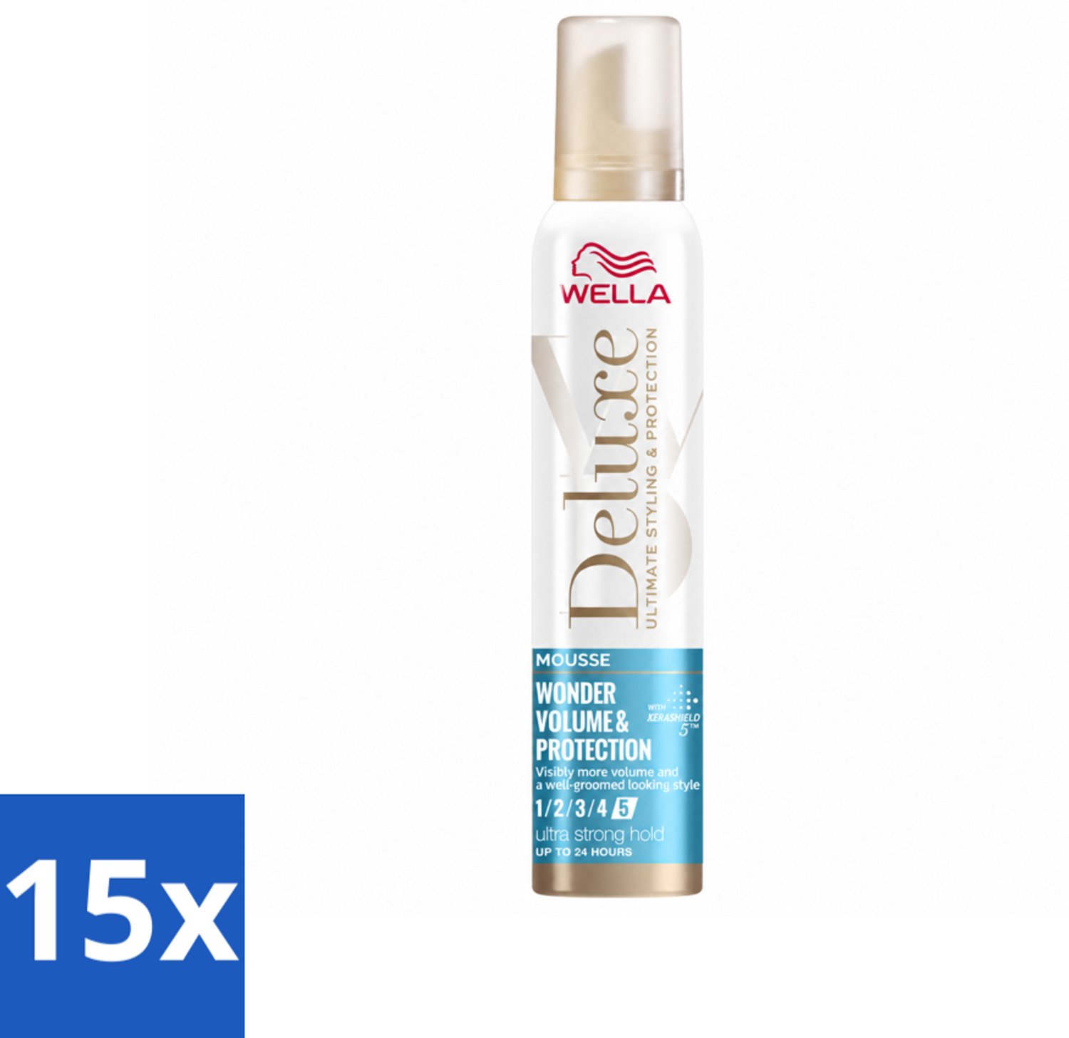 15 x Wella – Deluxe Volume & Protection – Haarmousse – 200 ml - Voordeelverpakking - 15 stuks