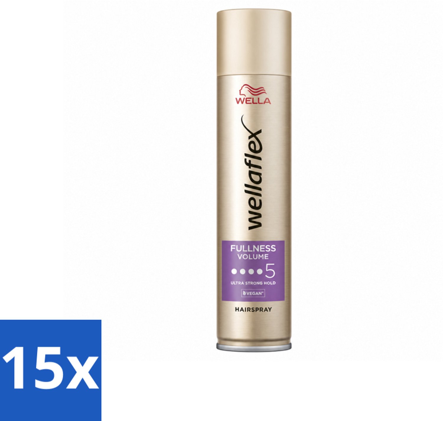 15 x Wella – Flex Fullness Volume Ultra Strong – Haarspray – 250 ml - Voordeelverpakking - 15 stuks