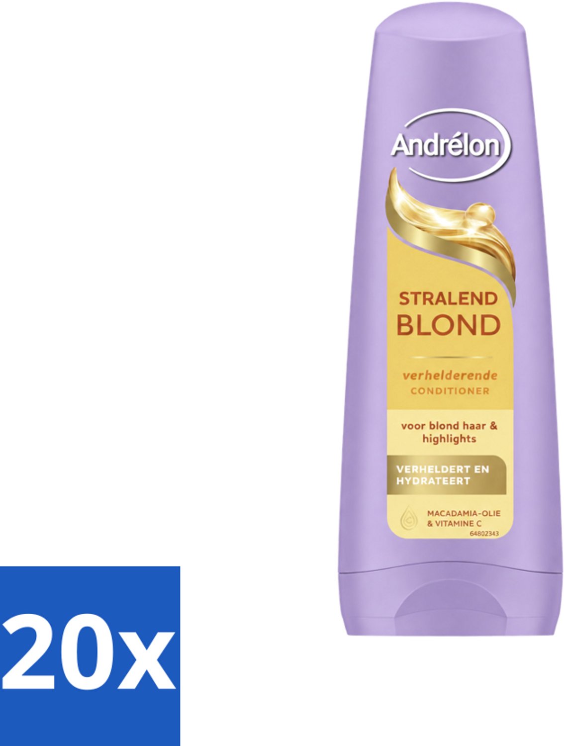 20 x Andrélon – Conditioner – Stralend Blond – 200 ml - Voordeelverpakking - 20 stuks