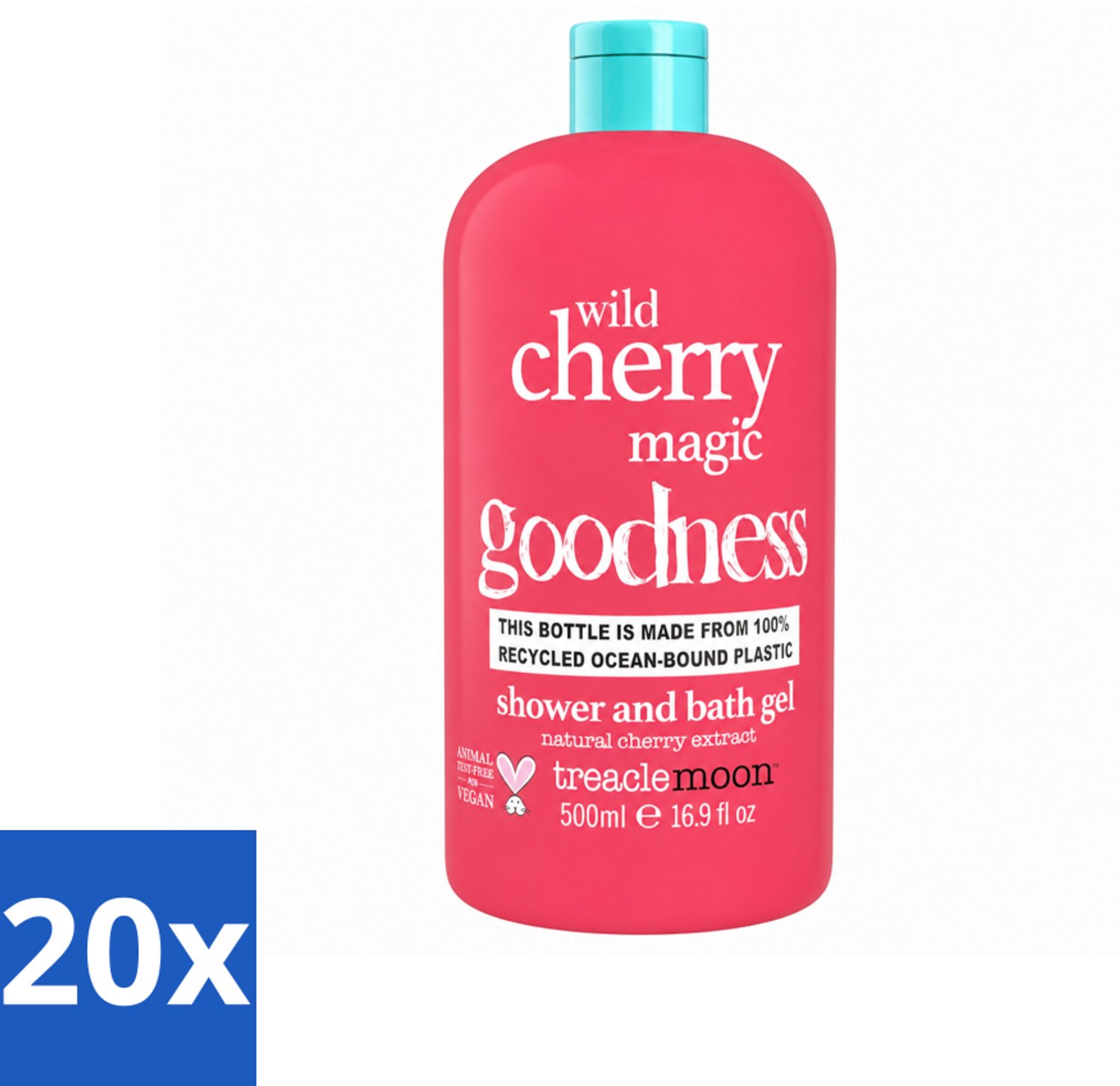 20 x Treaclemoon – Douchegel – Wild Cherry Magic – 500 ml - Voordeelverpakking - 20 stuks