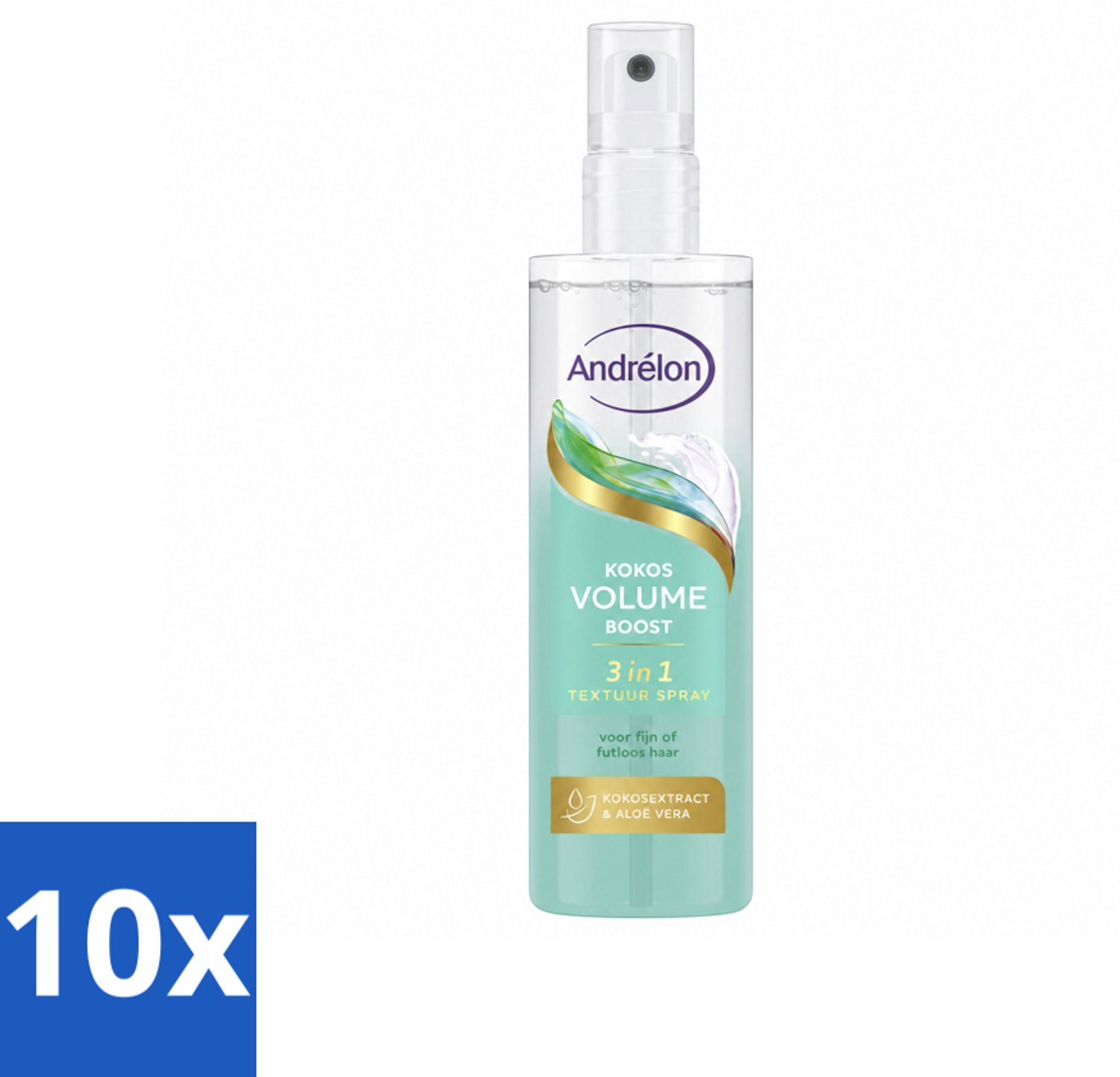 10 x Andrélon – Textuur Spray 3-in-1 – Kokos Volume Boost – 150 ml - Voordeelverpakking - 10 stuks