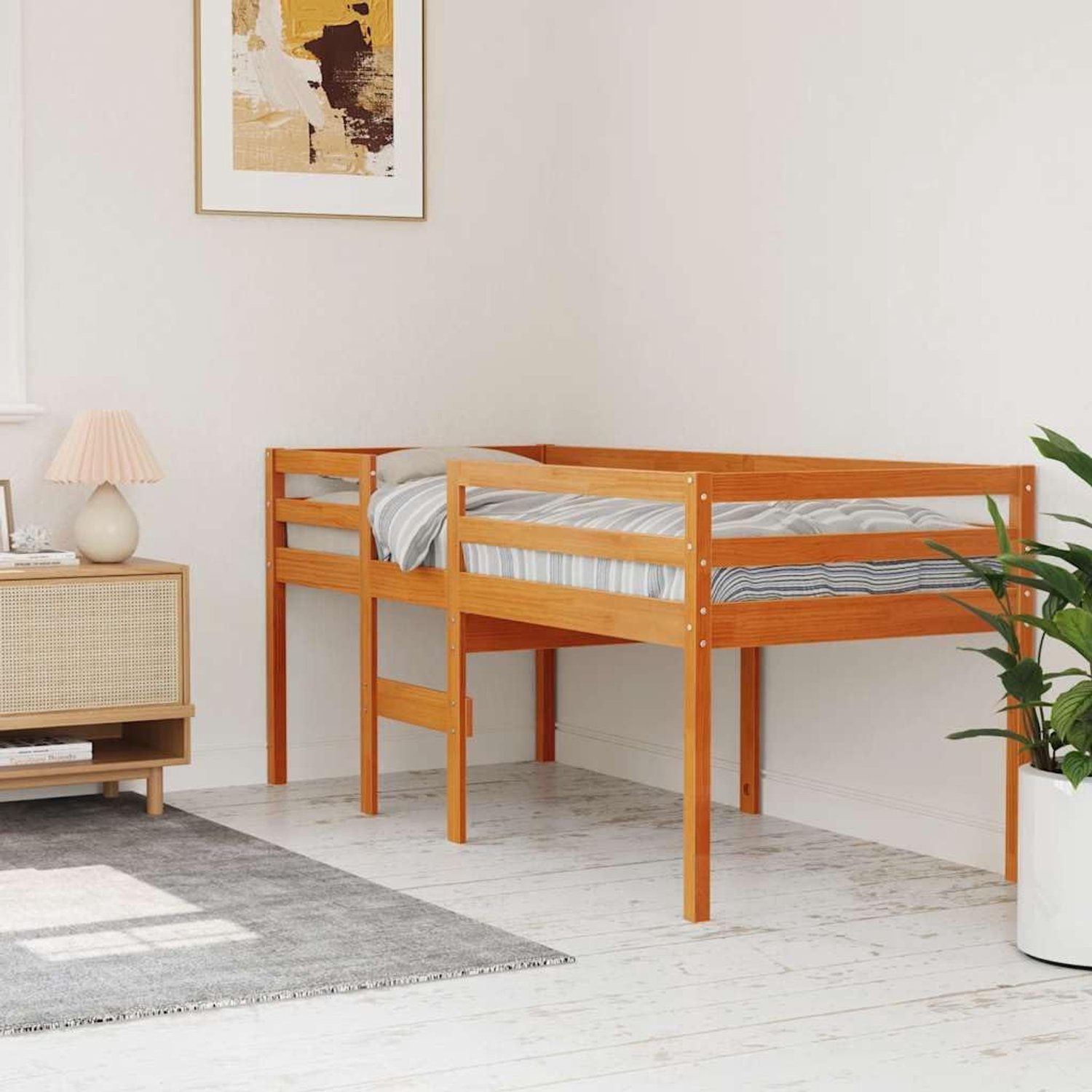 Grenenhout kleine kamers veelzijdig bruin 90x200 cm