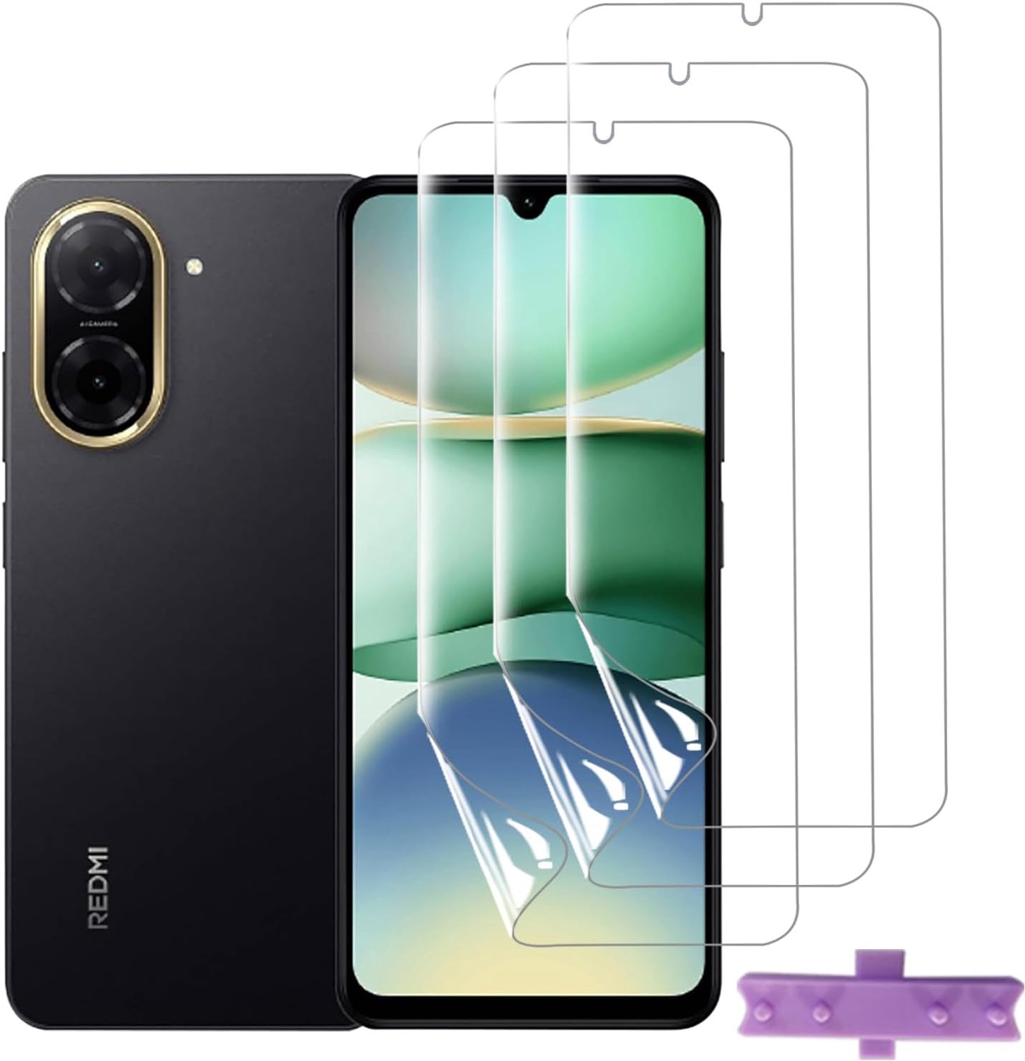 Hydrogelfolie voor Xiaomi Redmi A5 beschermfolie TPU 3 stuks HD-heldere zachte displaybeschermfolie met zelfherstellende eenvoudige installatie, krasbestendig, luchtbelvrij [geen glas]