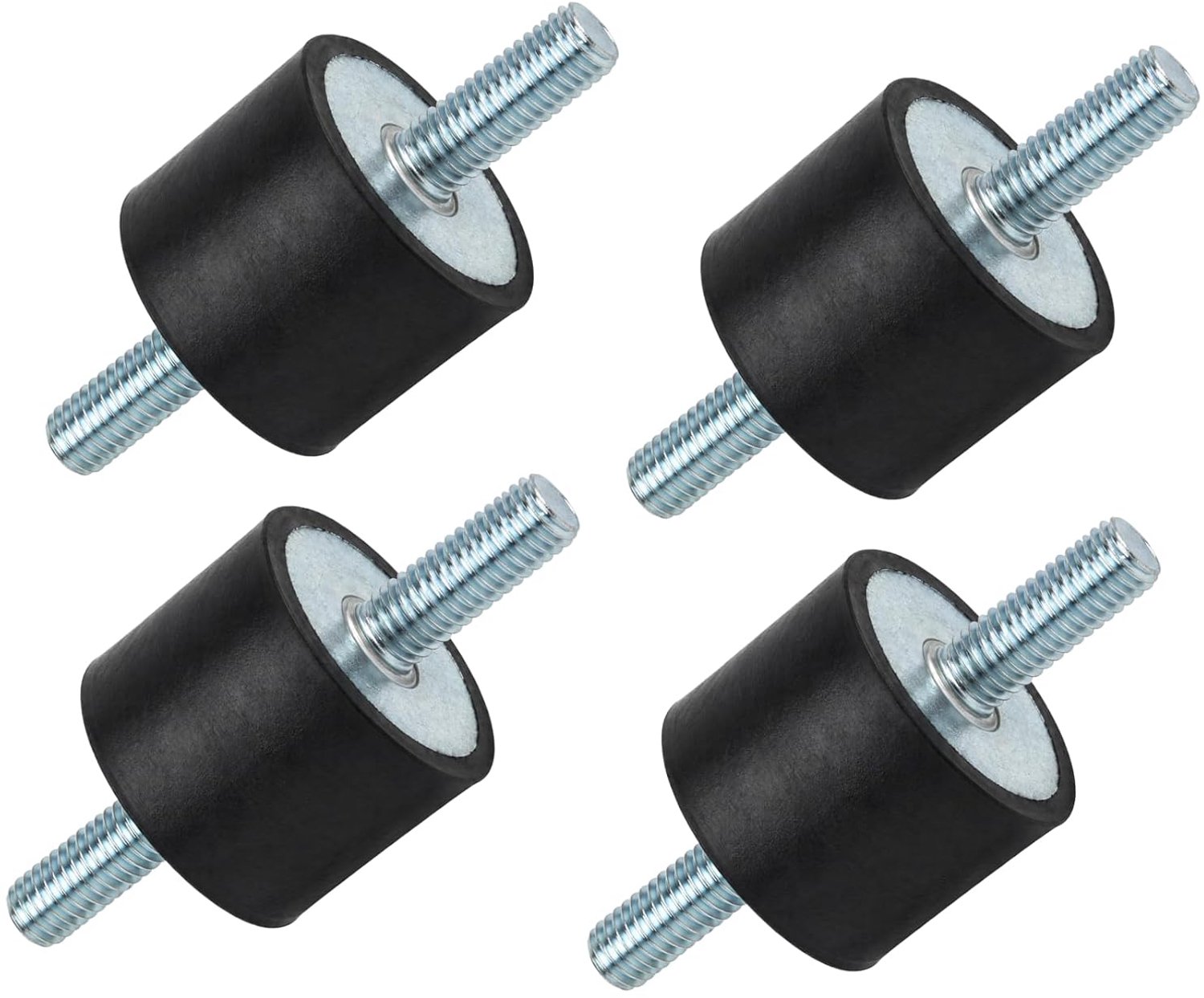 4 stuks M10 rubberen houders, 40 x 30 mm, silentblok, rubberen lagers, trillingsdemper voor compressor, pomp, motor, auto, boot, machines, antivibratiehouder, montageaccessoires, demper voor