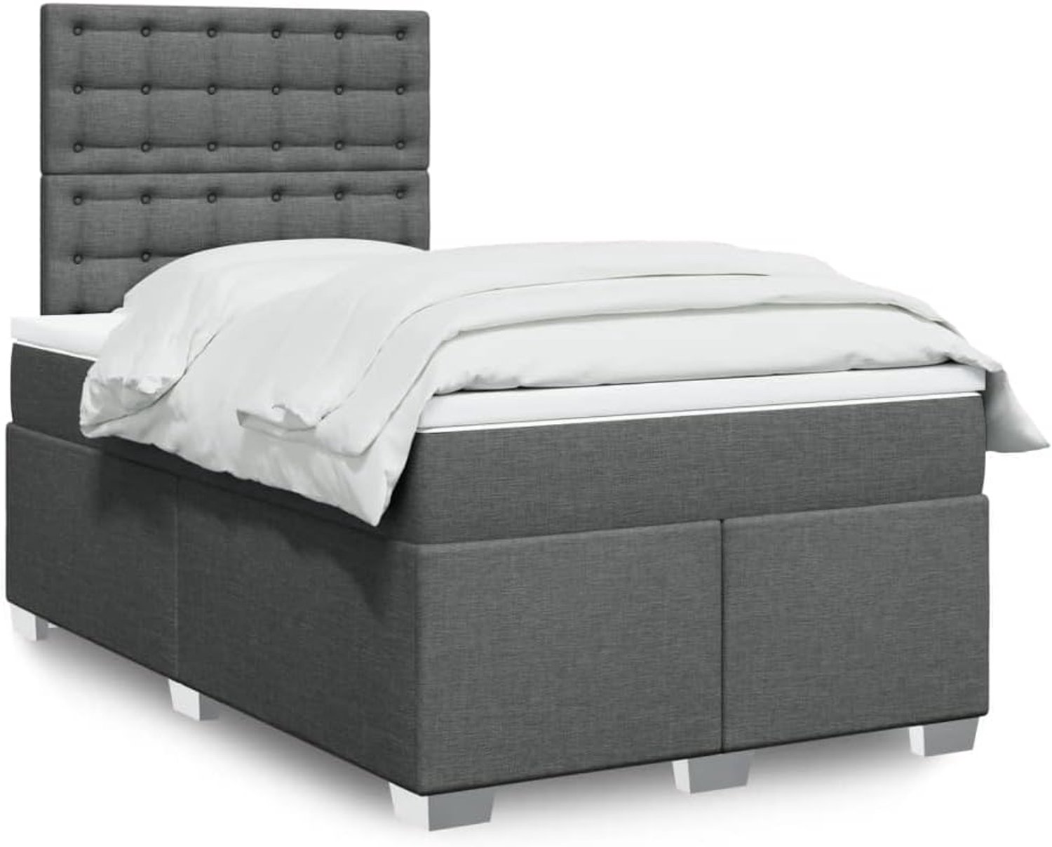 Pocketveringmatras donkergrijs 120 x 200 cm