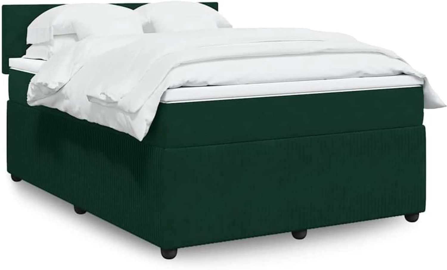 Boxspringbed pocketvering donkergroen 160x200 cm