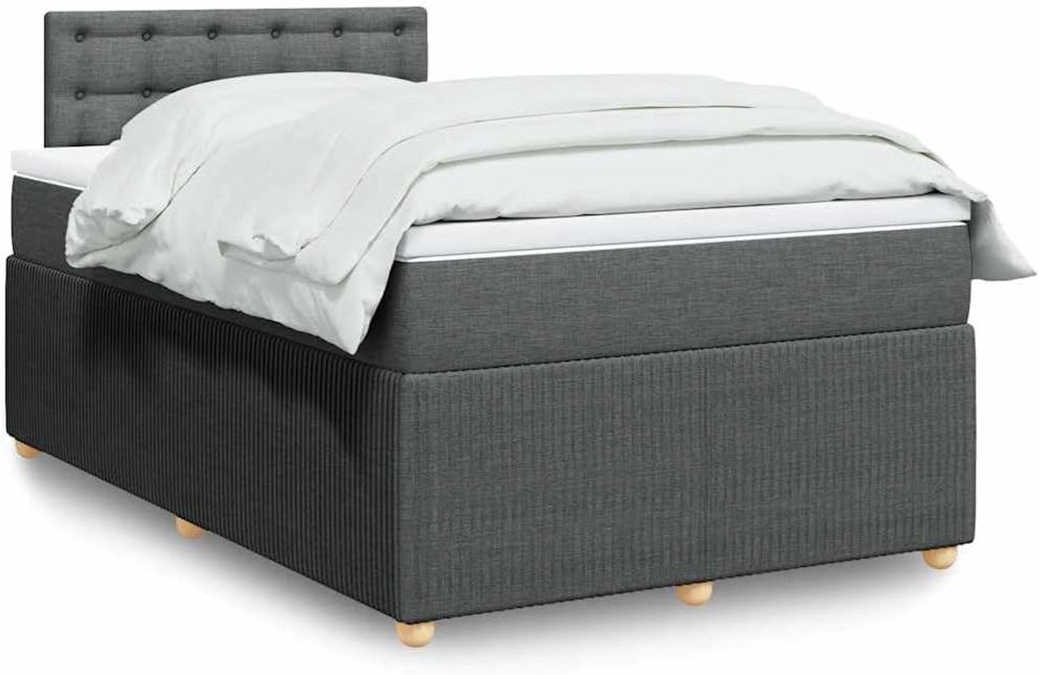 Pocketveringmatras boxspring 120x190 cm donkergrijs