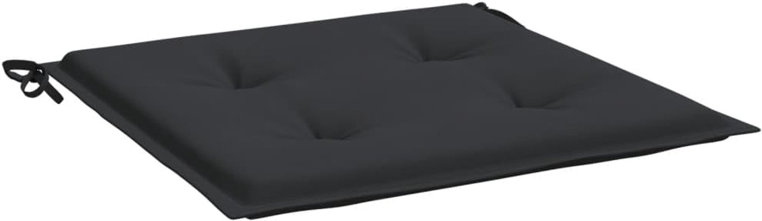 Zitkussen voor terrasmeubels, zitkussen voor buiten, tuinstoelkussen, 6 stuks, zwart, 50 x 50 x 3 cm Oxford-stof