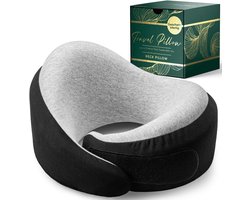 Proglobe Luxe Neksteun: Memory Foam Kussen met Katoenen Hoes