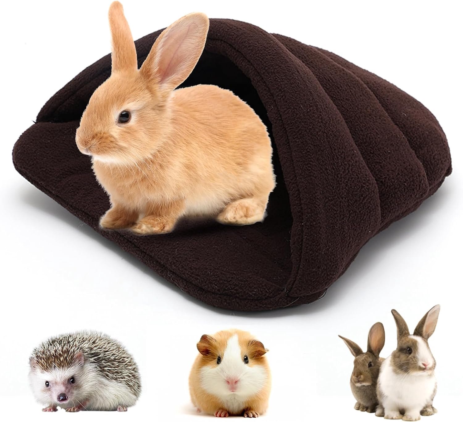 Bed, huisdier, slaapzak, hol, nest, kussen, zacht warm huisdierbed, cavia's, huis, huisdier, winter, beddengoed, kooiaccessoires voor kleine dieren, eekhoorntjes, chinchilla (donkerbruin)