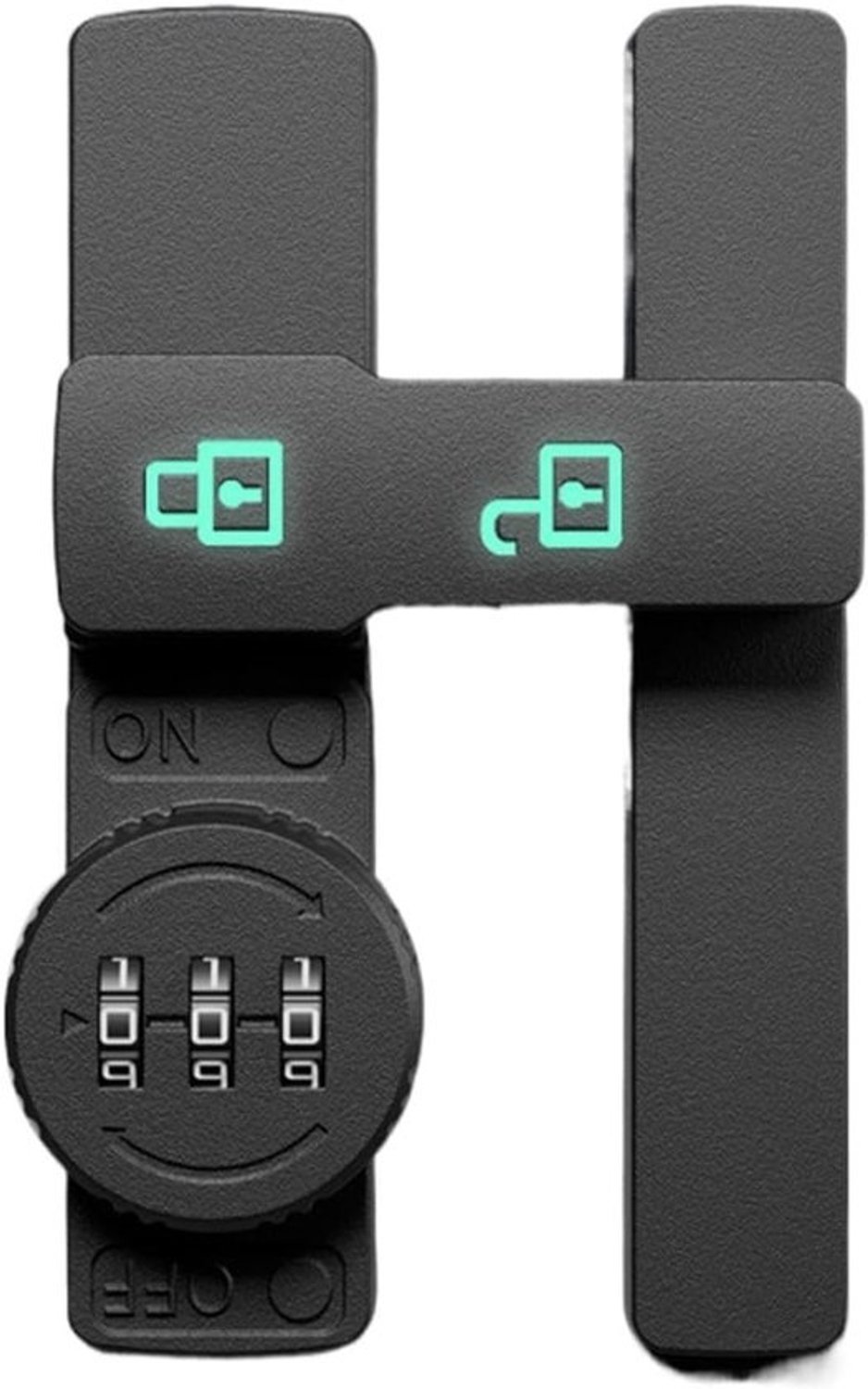 Schuifdeur deurslot - Combinatieslot voor beveiliging - Meer privacy - 3-cijferige combinatie - 1 stuks - Zwart