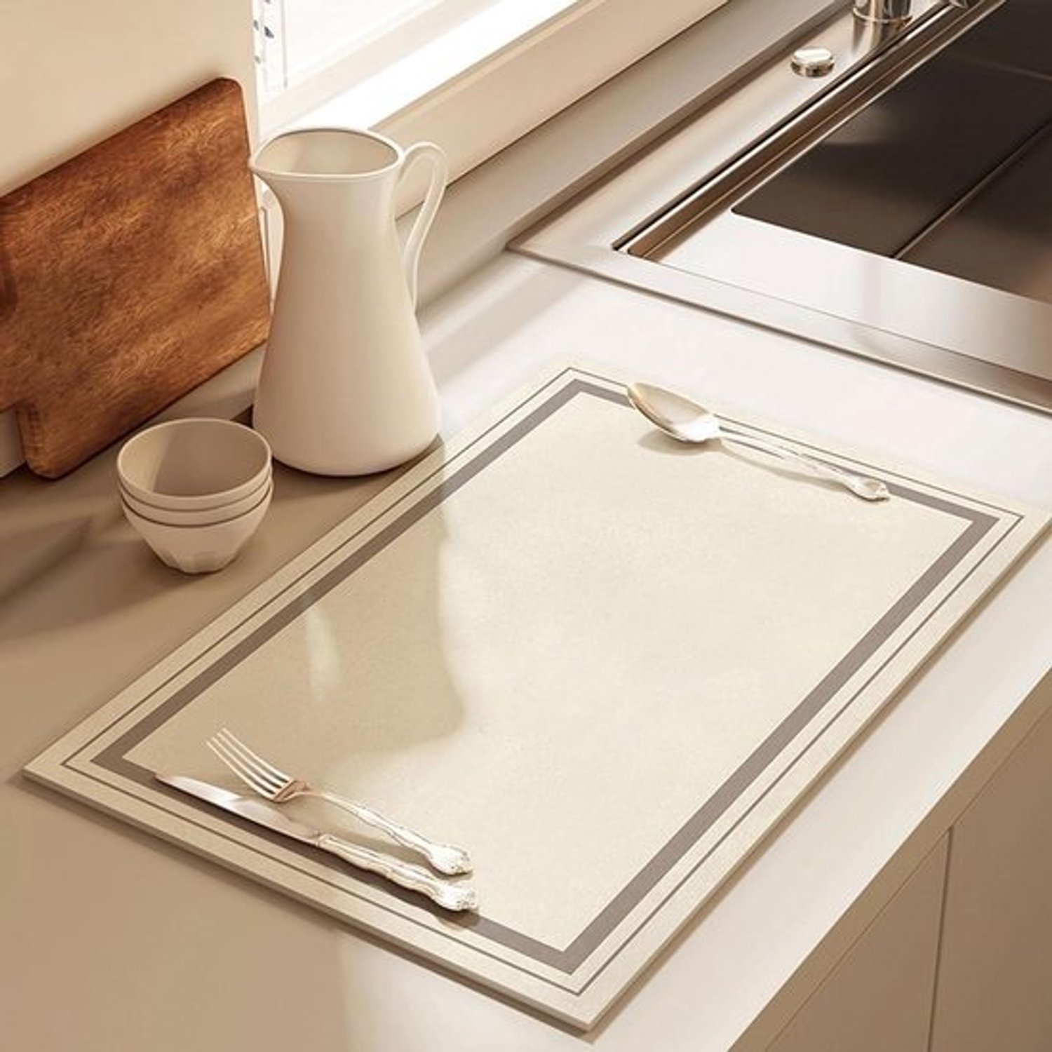 Antislip koffiemat - Koffiebar- en koffiemachinemat voor de keuken (E Style,Width40*length60cm)