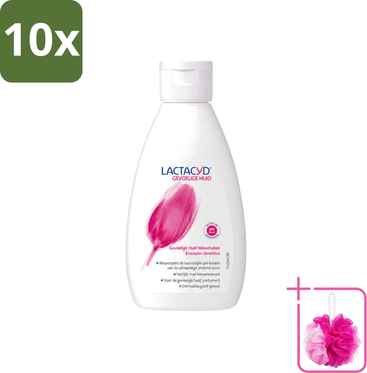 10 x Lactacyd – Sensitive – Extra Mild – 200 ml - Bulkverpakking - Gevoelige huid verzorging - Douchemop - Intieme wasemulsie