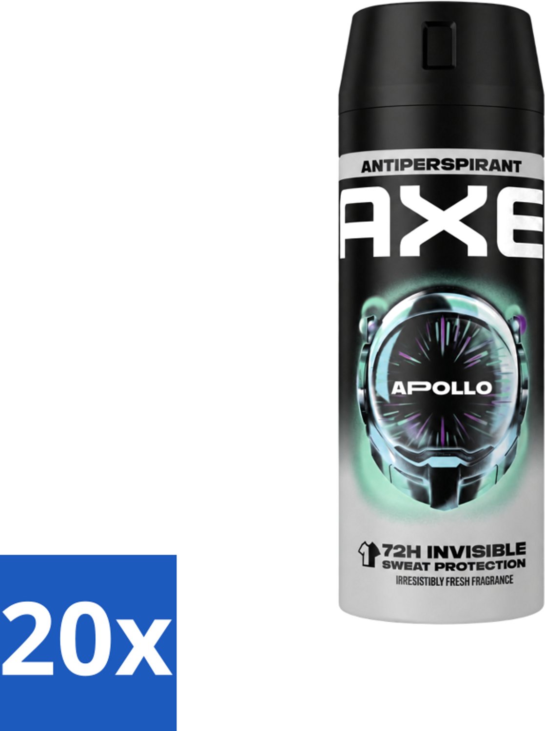 20 x Axe - Deodorant Spray - 72hrs Anti Sweat - Apollo - 150 ml - Voordeelverpakking - 20 stuks
