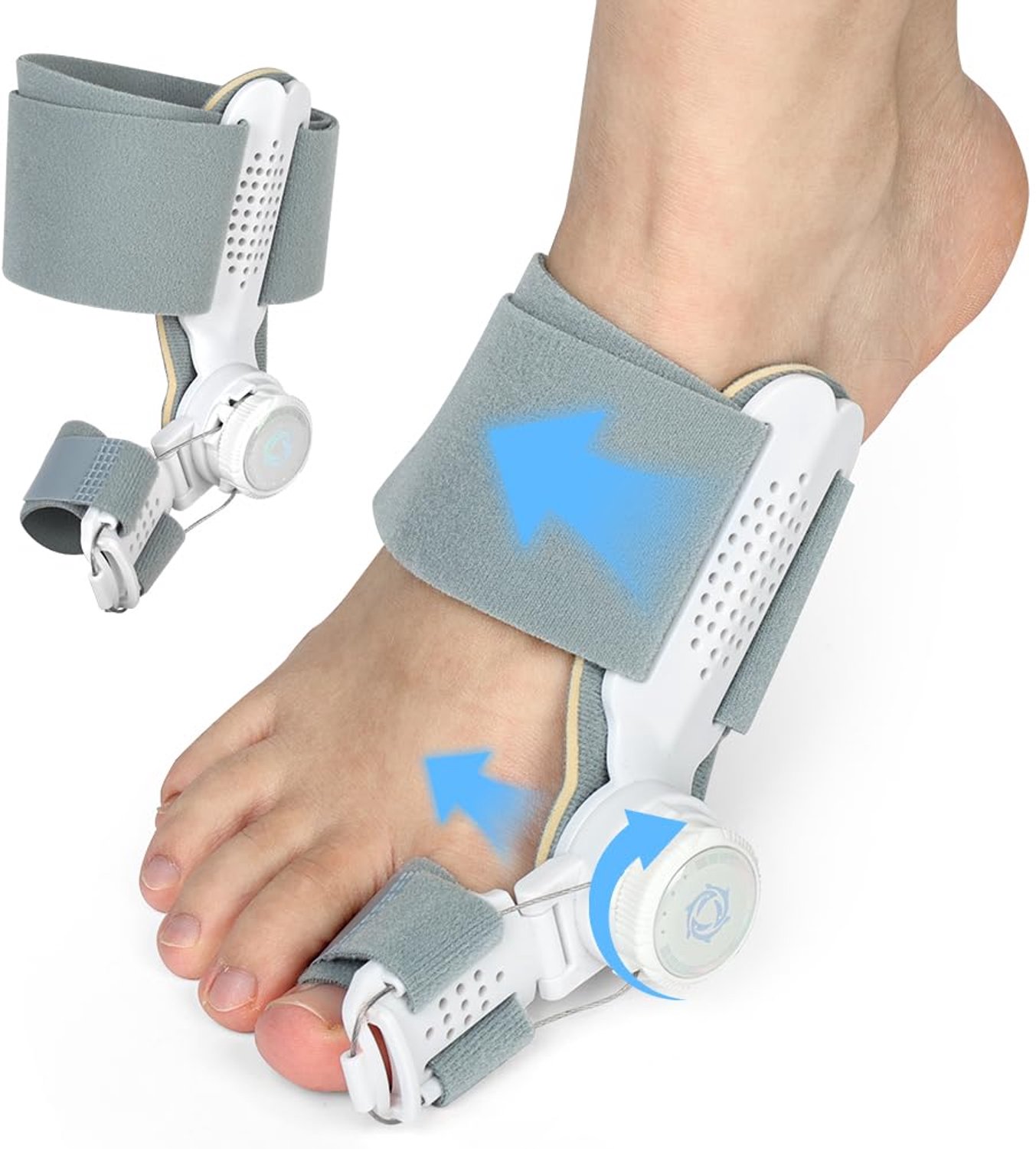 Corrector grote teen stijltang voor dames en heren, verstelbare bunion spalk, teen separator voor grote teen relief bunion spalken hamer teen stijltang, dag nacht ondersteuning, linker