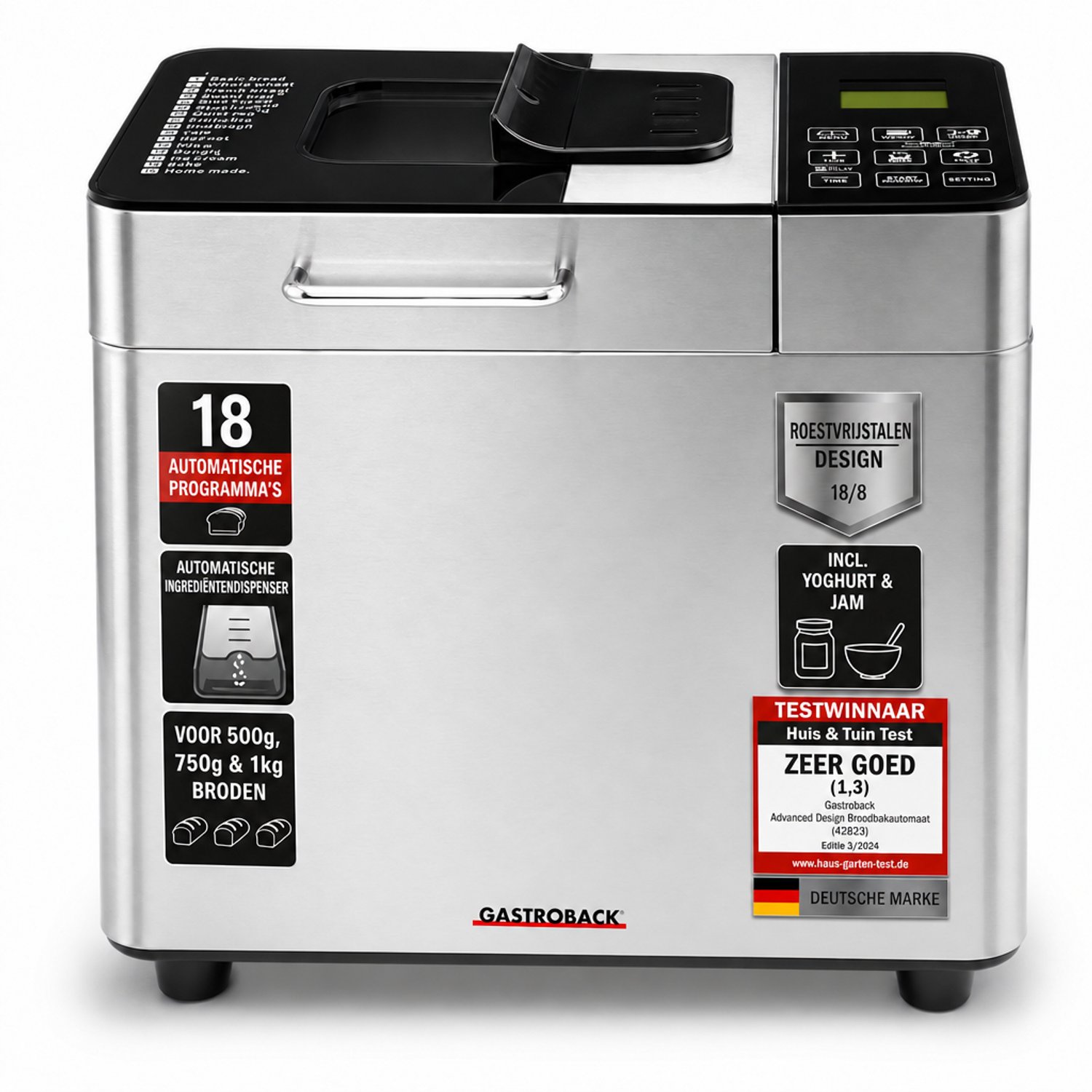 Bol.com Gastroback Design Advanced Broodbakmachine - Notendispenser - 18 programma's aanbieding