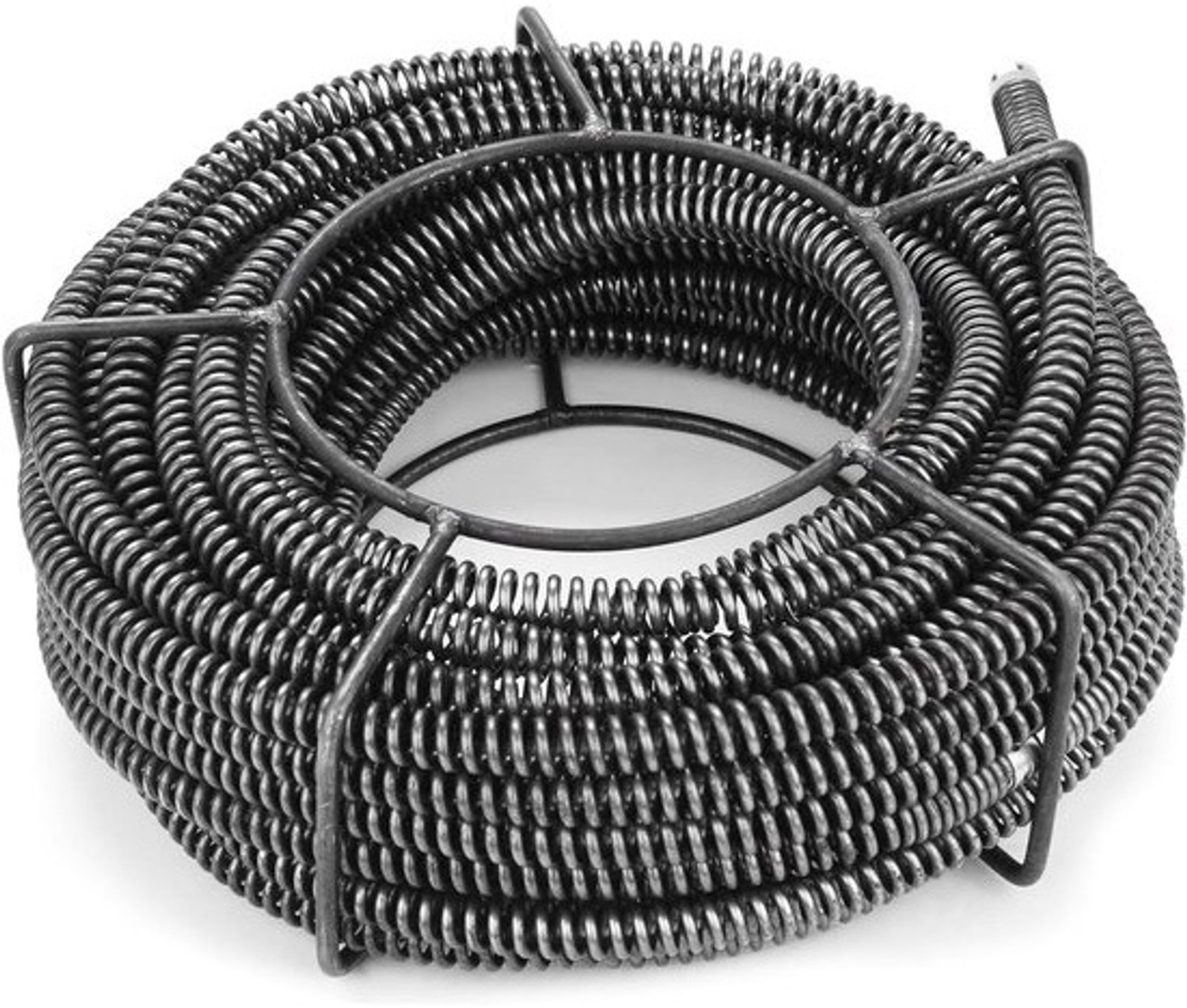 Pijpreinigingsspiraal - Afvoerspiraal - Voor verstopte afvoeren - Zonder chemicaliën - 8 meter - Zwart