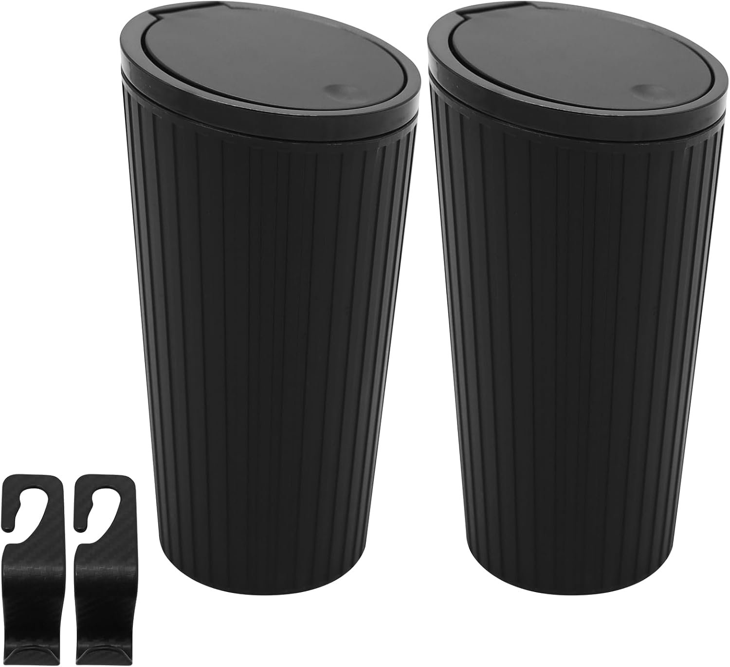 2 stuks autovuilnisemmer met pop-topdeksel, auto-vuilnisemmer, afdichtende mini-vuilnisemmer, auto-accessoires, voor bekerhouder in de console, auto, kantoor, thuis