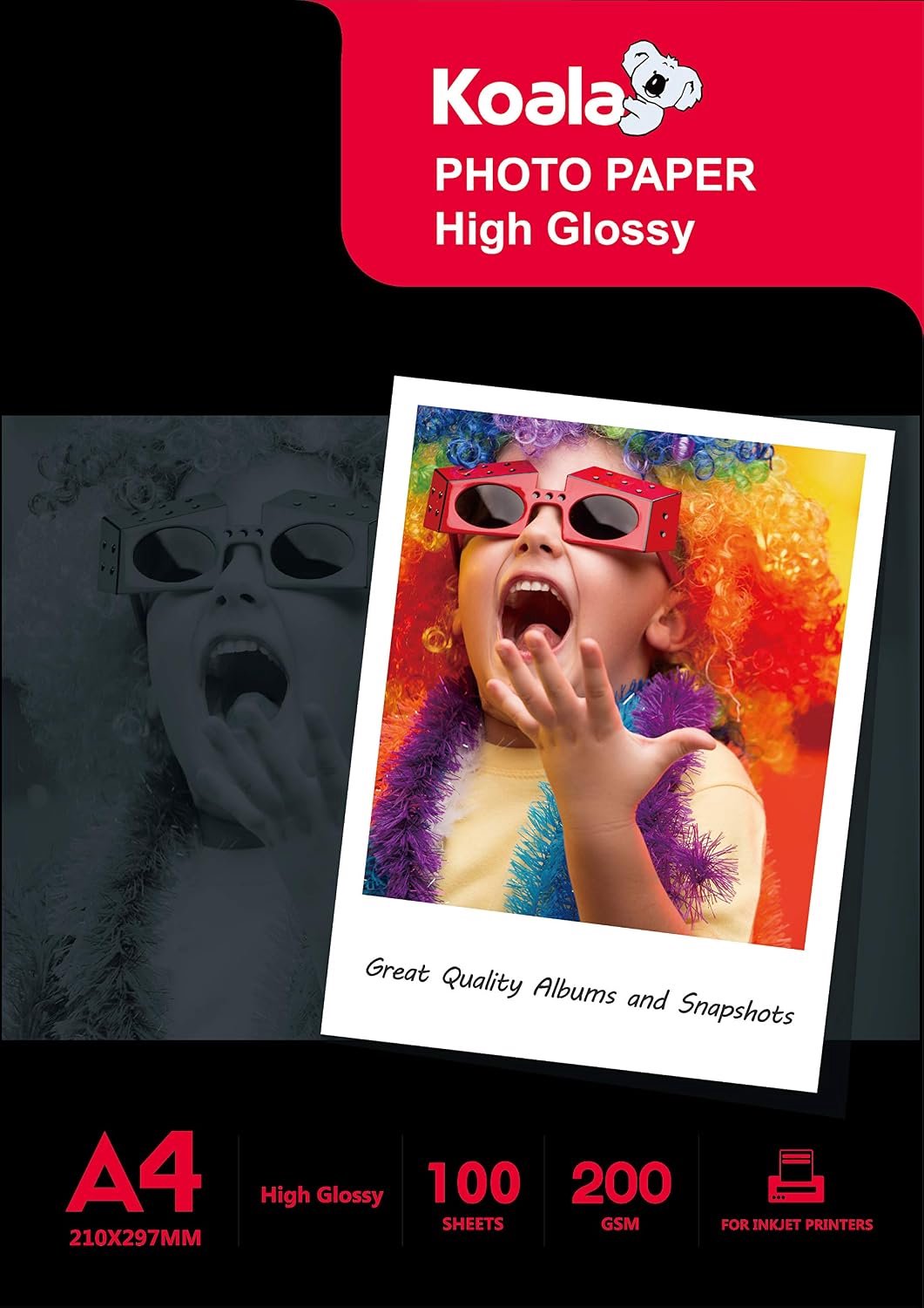 Koala Glanzend Fotopapier A4, 200 g/m², 100 Vel