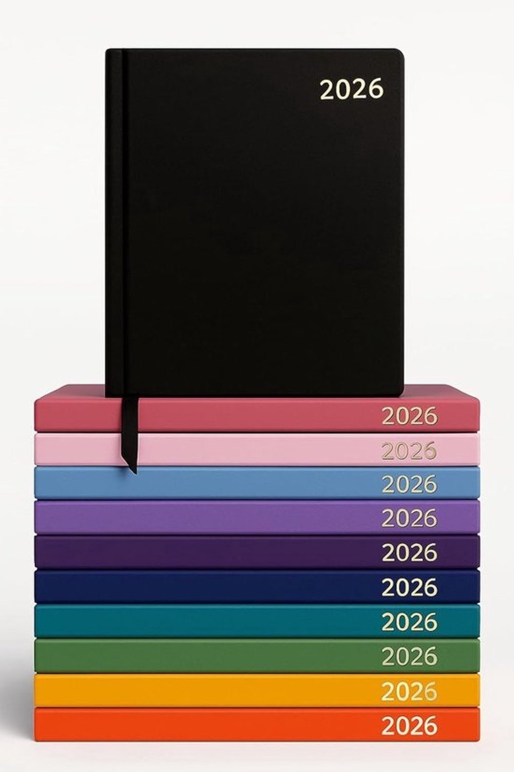 Jaardagboek harde kaft - Planner en agenda - Dagelijks plannen - A4, dag per pagina - A4 - Grijs