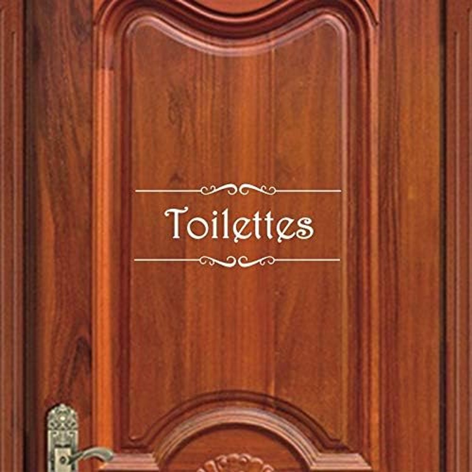 Toilettes Muursticker Franse badkamer toilet deur sticker muurschildering stickers vinyl muursticker woondecoratie