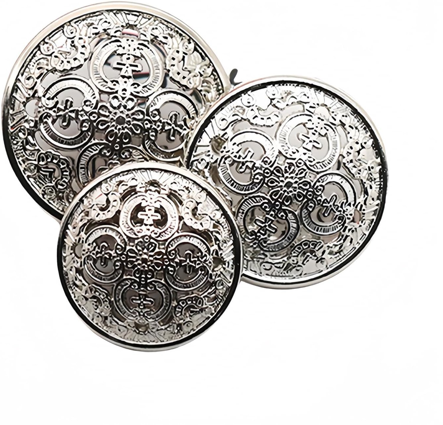 Knopen zwart zilver goud ronde decoratieve knoop voor kleding naai accessoires