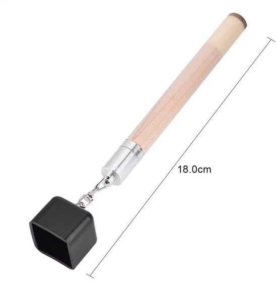 Biljarttool 2 in 1 - Krijthouder/Sleutelhanger - Cue Tip Prikker - Kunststof/Aluminium - 18 cm Draagbaar Formaat - Biljartaccessoire — afbeelding 2