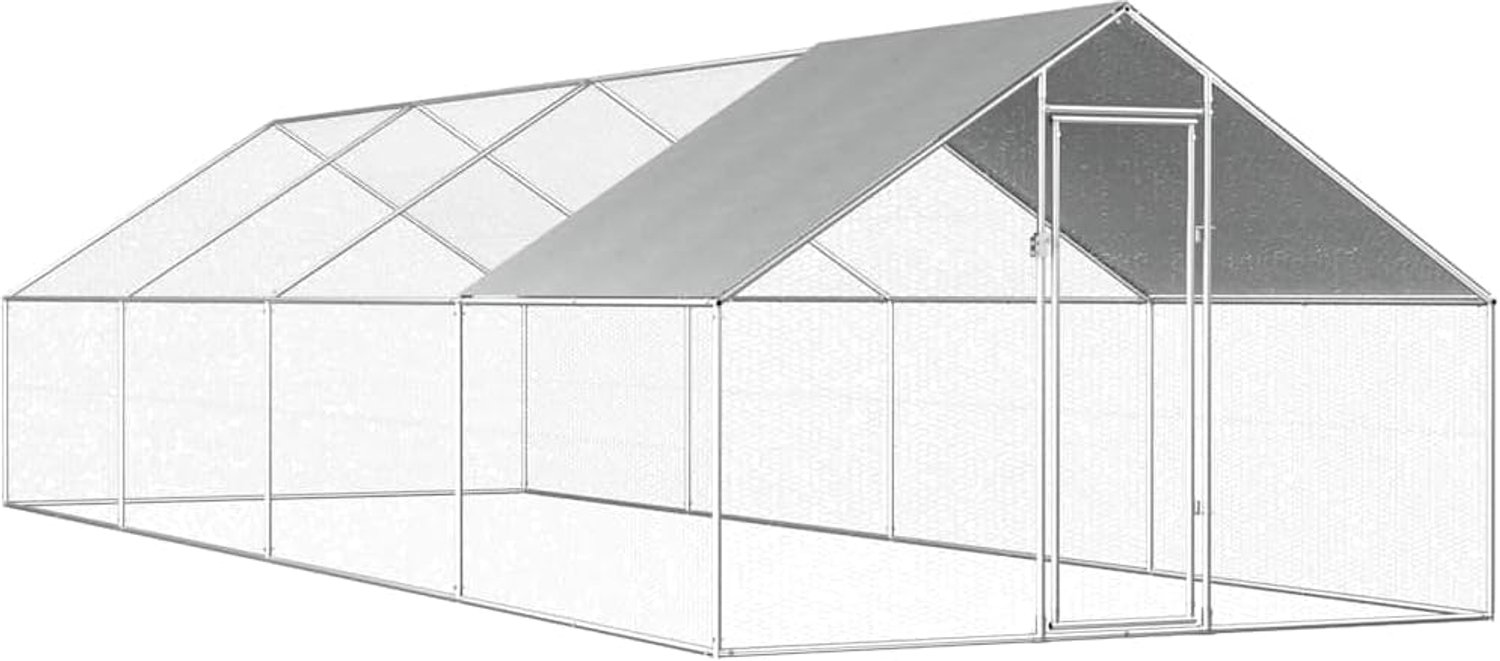 2,75 x 8 x 1,92 m, vrijloopren van verzinkt staal