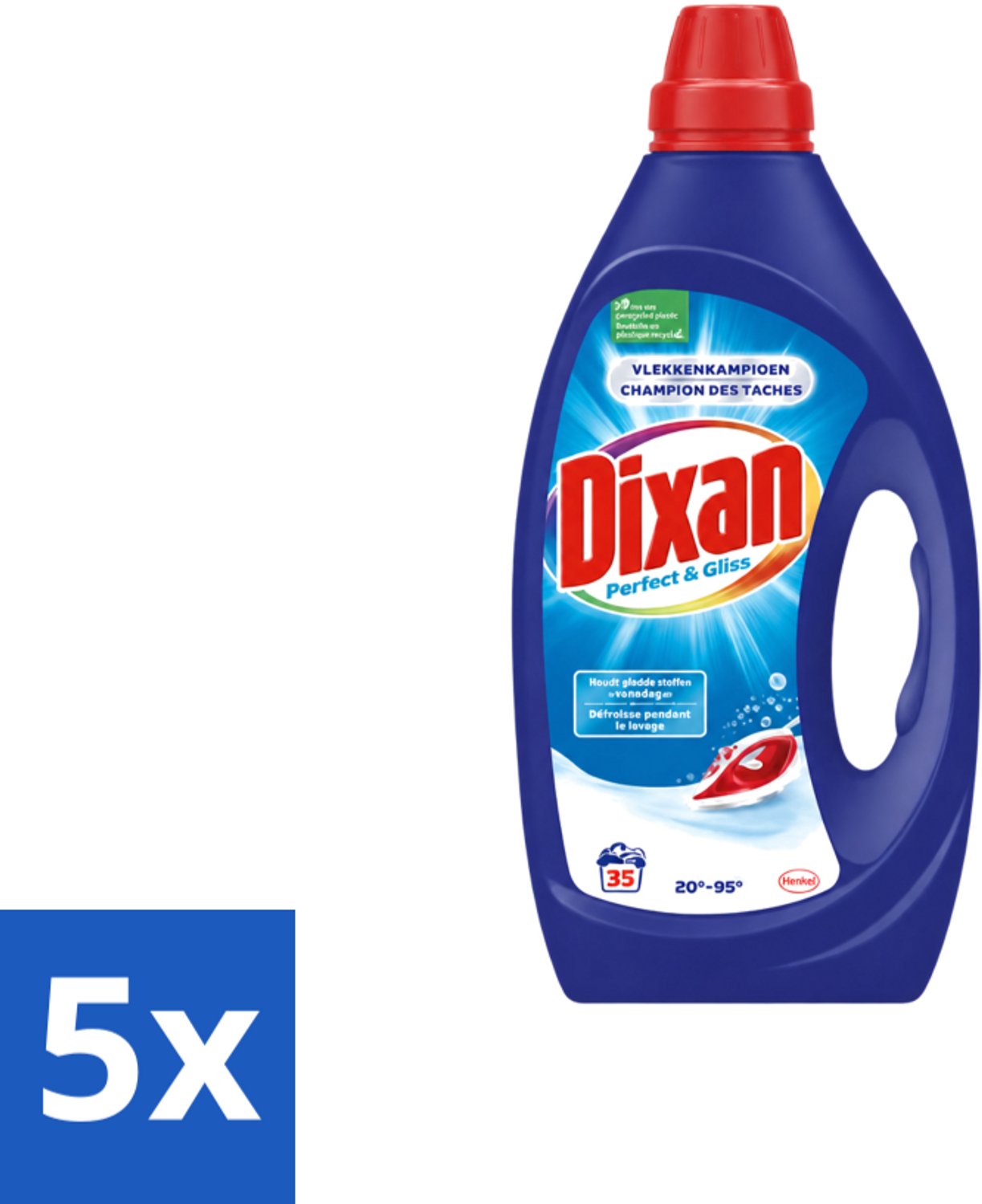 5 x Dixan – Vloeibaar Wasmiddel – Perfect & Gliss – 1750 ml - Voordeelverpakking - 5 stuks