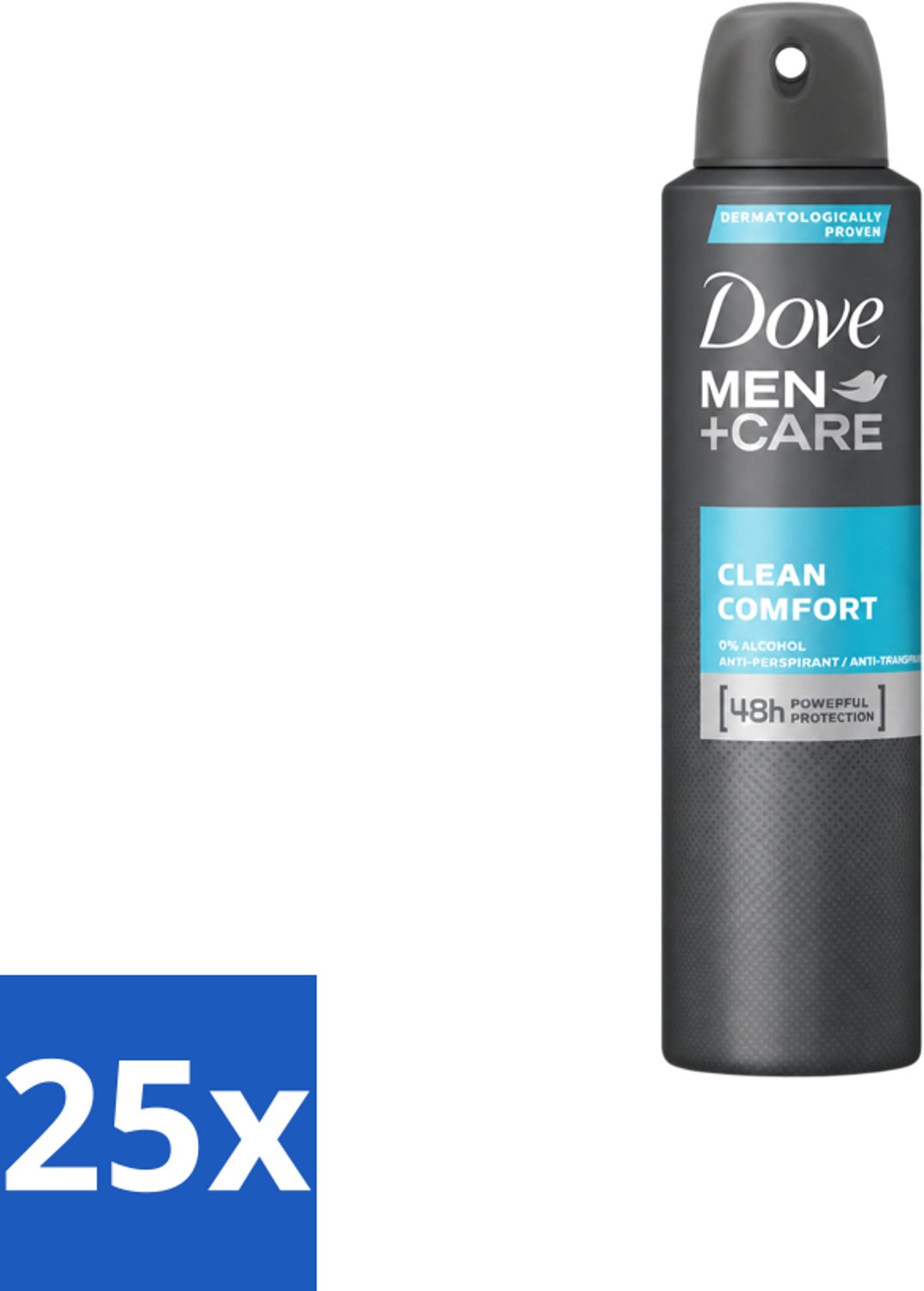 25 x Dove Men+Care – Deodorant Spray – Clean Comfort – 200 ml - Voordeelverpakking - 25 stuks
