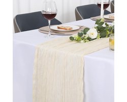 4 Stuks Kaasdoek Tafelloper，Boho Gaas Tafelloper