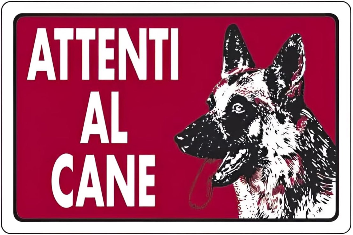 Hondenbord voor hek en muren, waarschuwingsbord voor hond van robuust en duurzaam kunststof, afmetingen: 20 x 30 cm