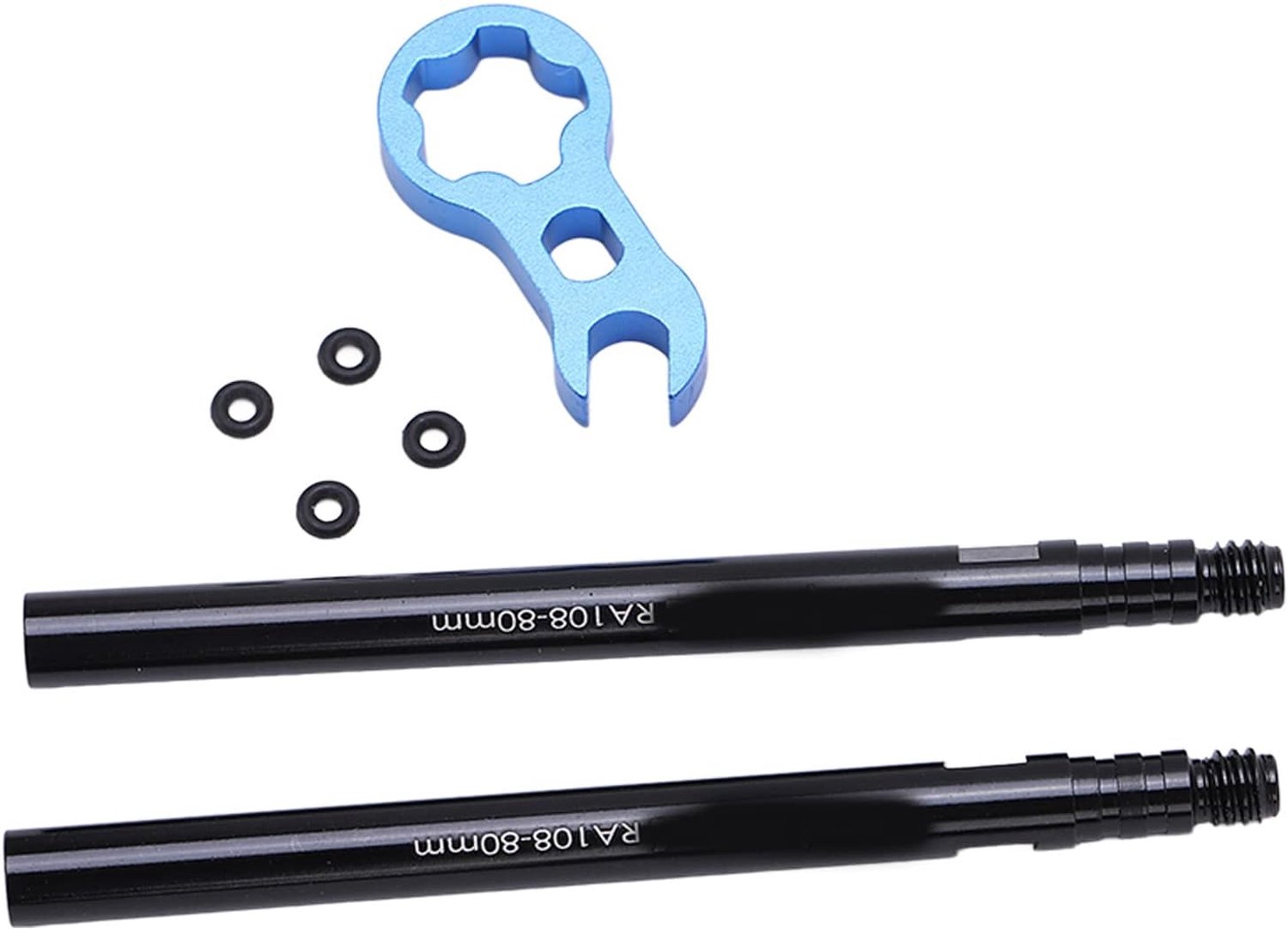 Ventielverlengers Fiets - Aluminium - 80mm - 2 Stuks