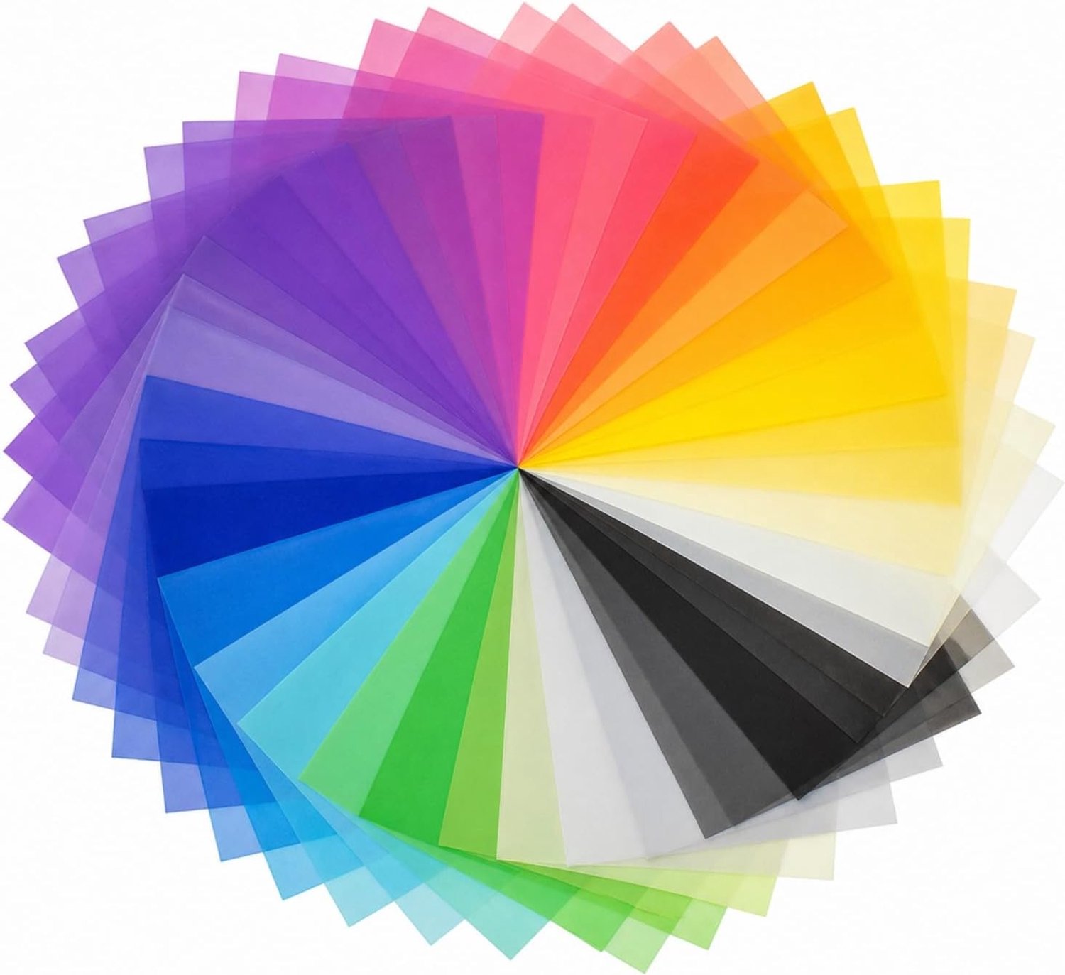 A4 transparant papier 28 vellen - 14 kleuren - 100 g/m² - ideaal voor knutselen - Homevero