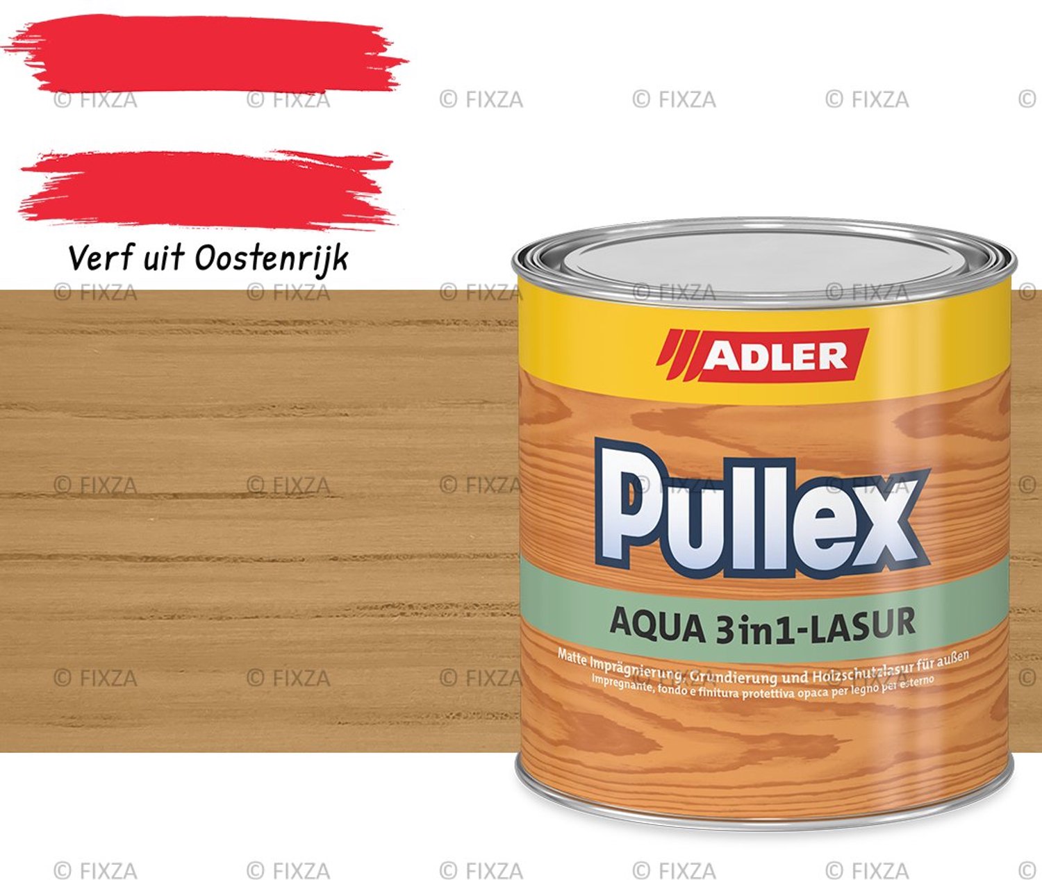 ADLER Pullex Aqua 3in1 Houtbeits Buiten – Transparante Beits – kleur Ligurien – 2,5 liter – Impregneer, Grond- & Eindlaag in 1