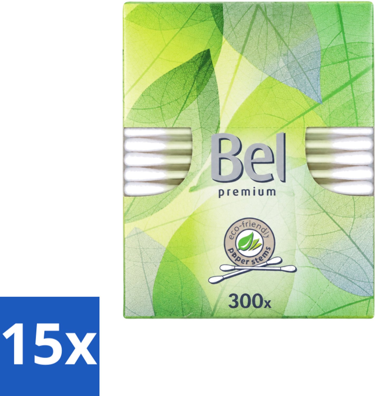 15 x Cotton Buds – Wattenstaafjes – Premium – Katoen - Voordeelverpakking - 15 stuks