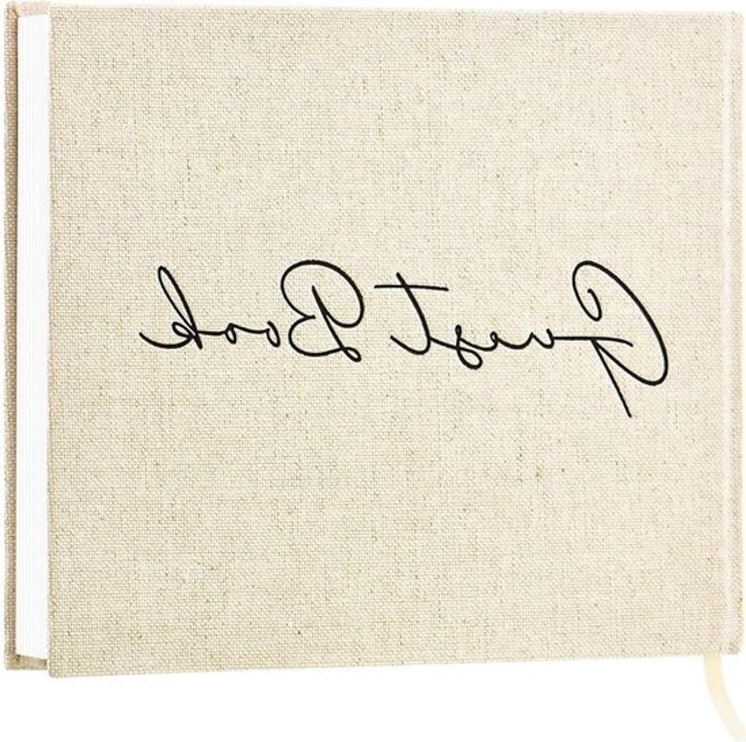 Gastenboek voor bruiloft - Boek voor de receptie - Herinneringen bewaren - Klassiek design - 23.7 x 17.7 cm - Beige
