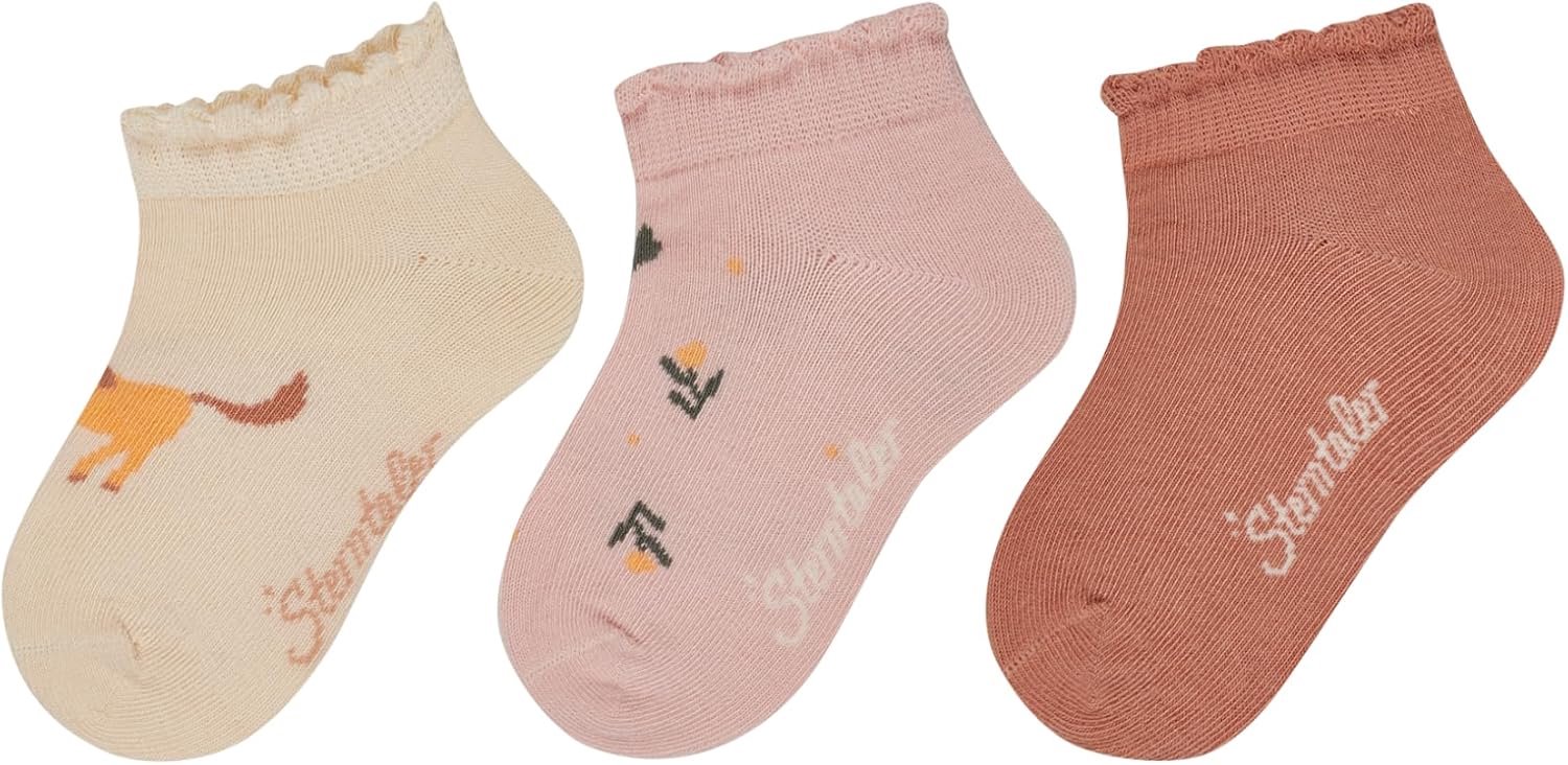 Babysokjes 3-Pack met Paardjes en Bloemen - Merkloos